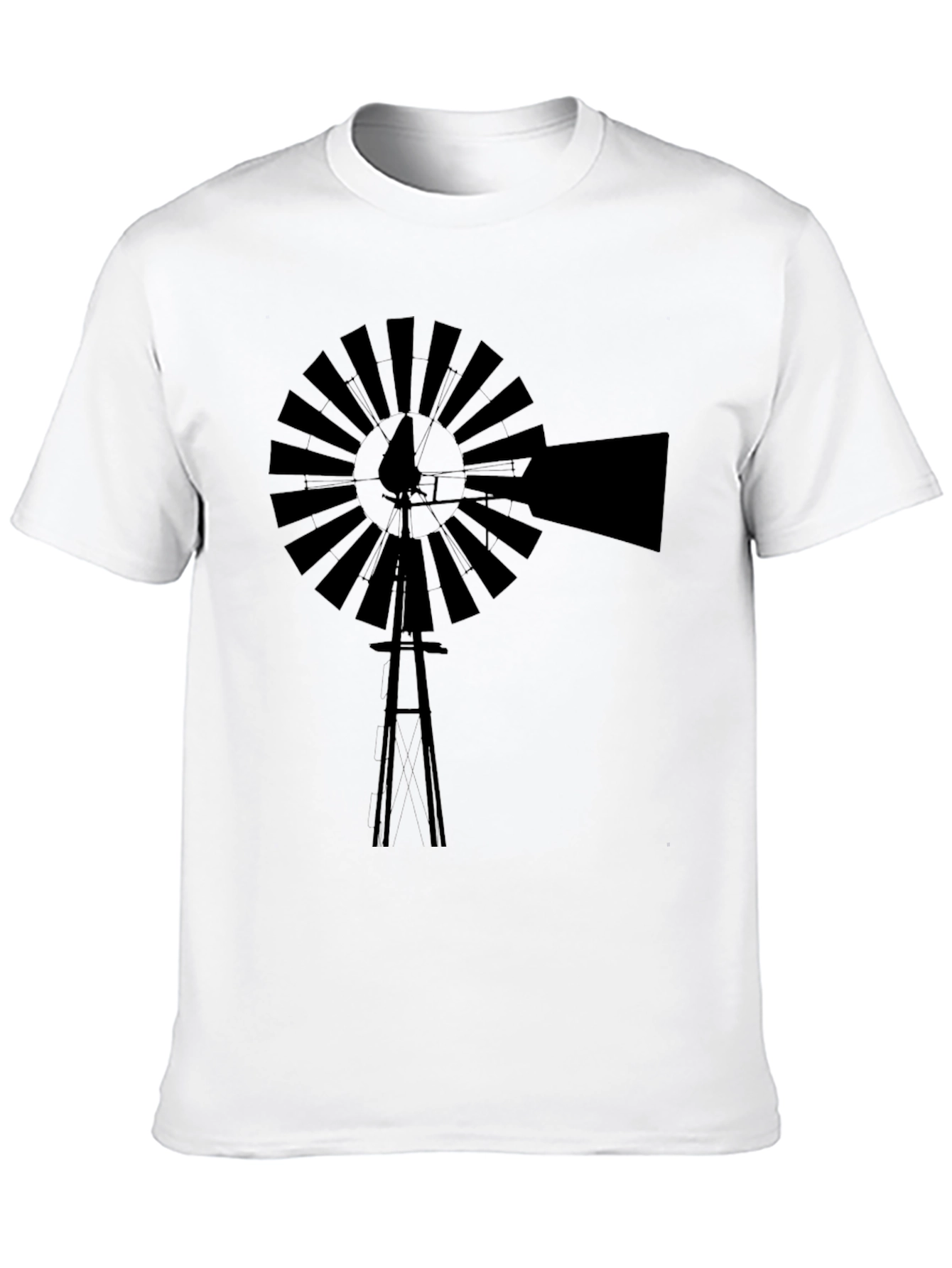 Black Windmill Graphic Tee - Stylish & Comfortable