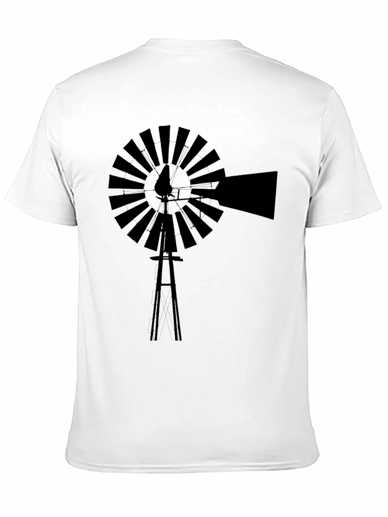 Black Windmill Graphic Tee - Stylish & Comfortable