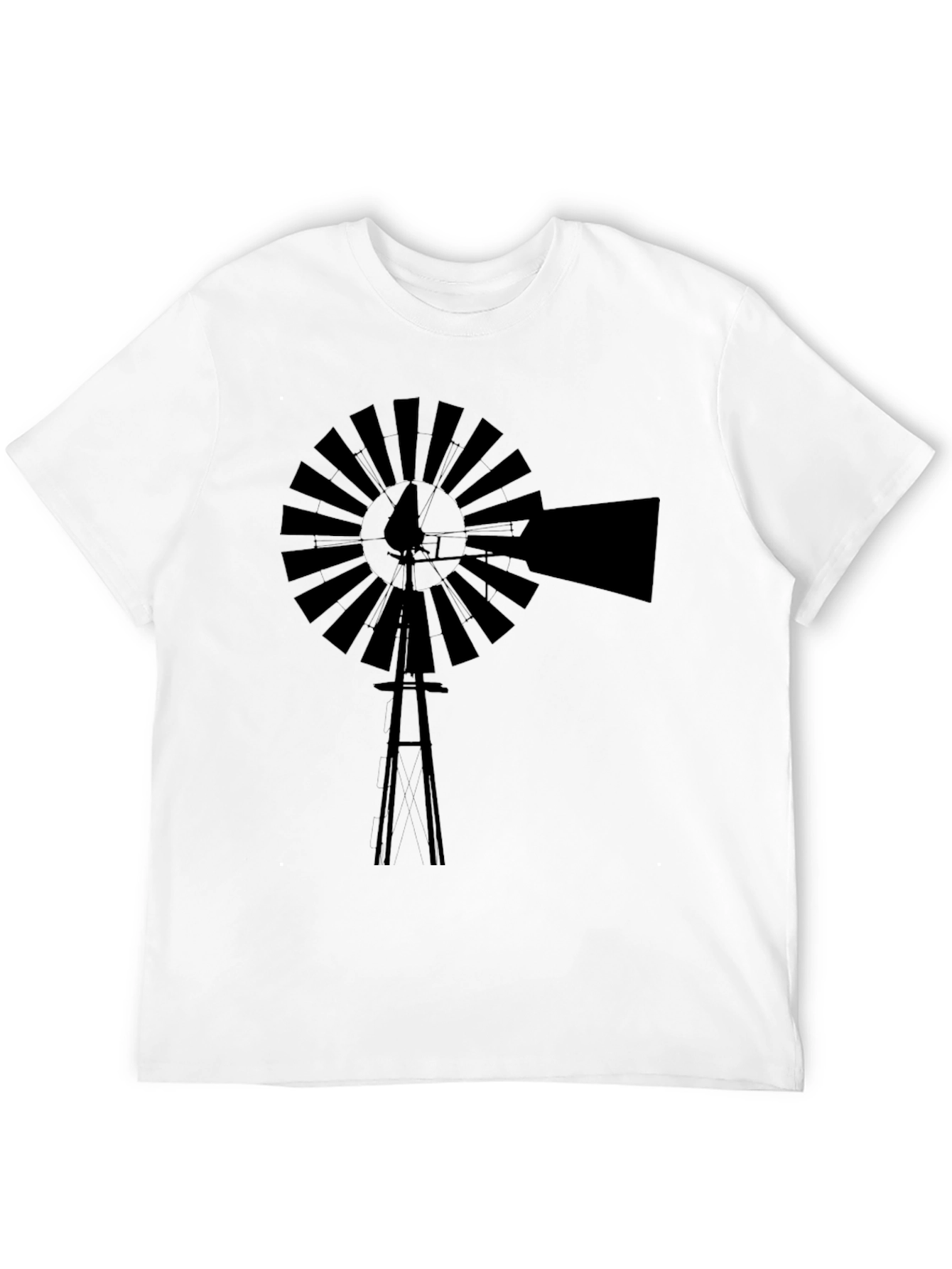 Black Windmill Graphic Tee - Stylish & Comfortable