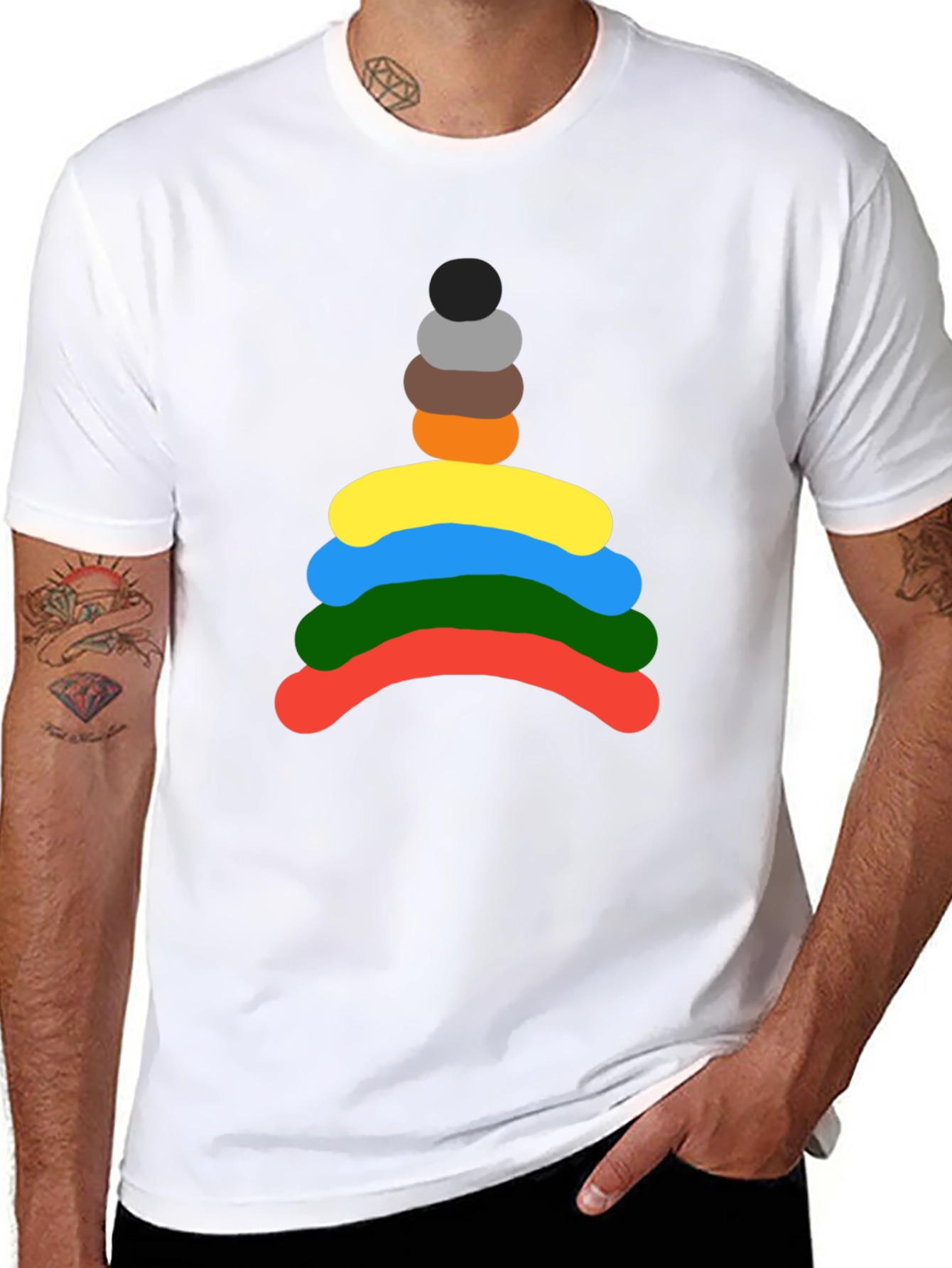 Funky Colorful Circles T-Shirt