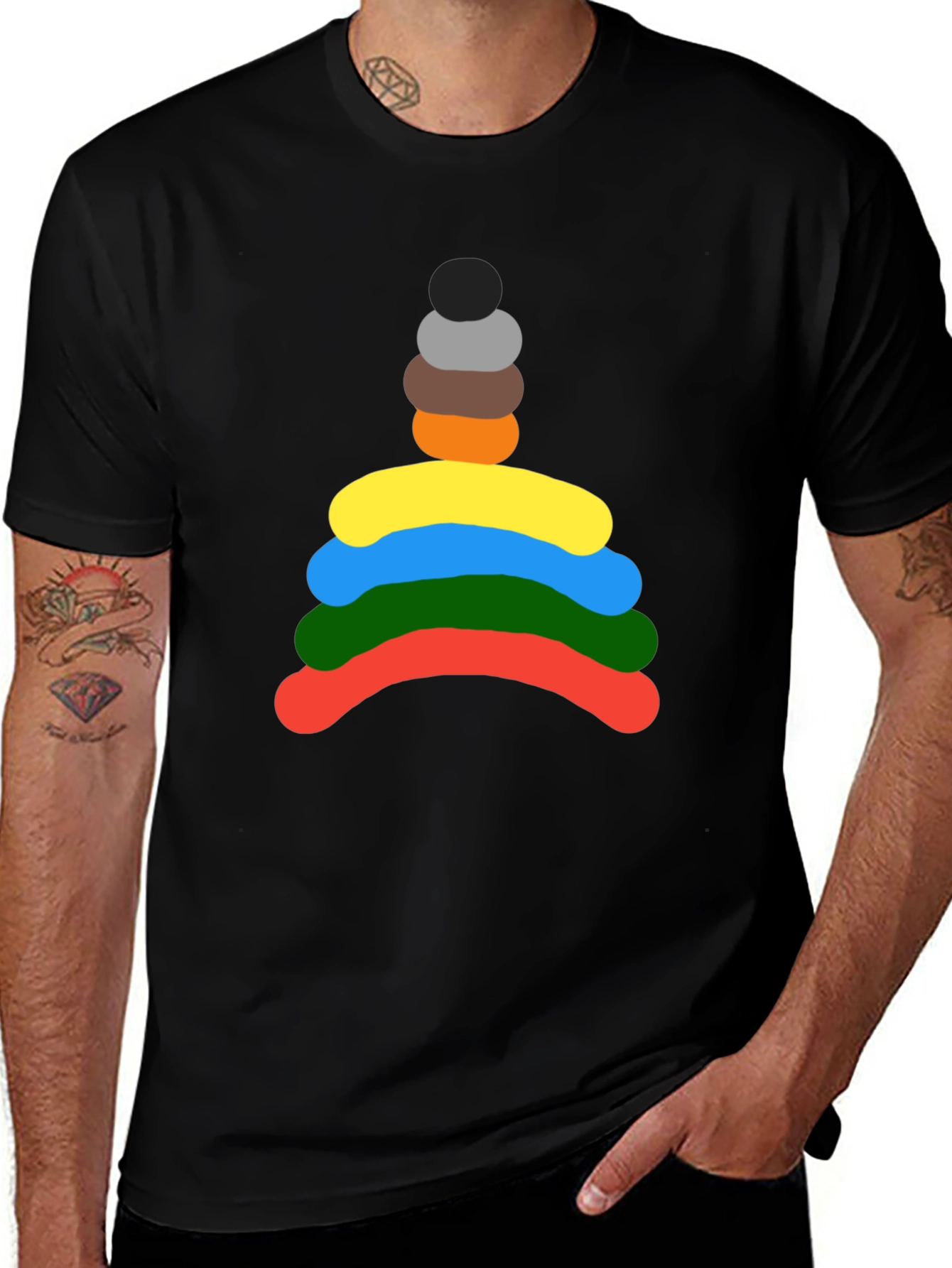 Funky Colorful Circles T-Shirt