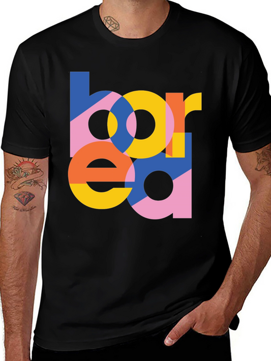 Bored Graphic Print Crew Neck T-Shirt