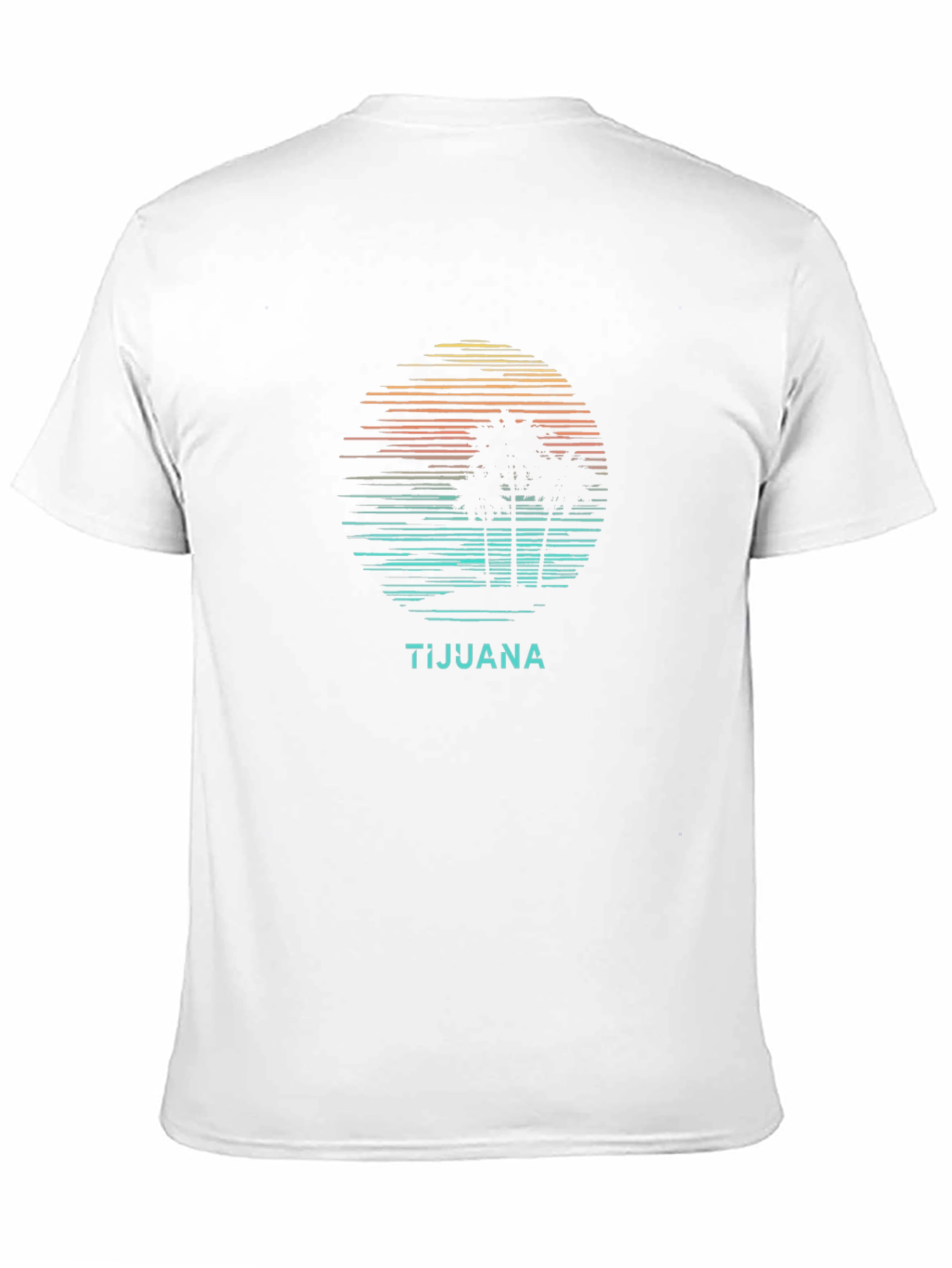 Tijuana Sunset Palm Tree Graphic Tee
