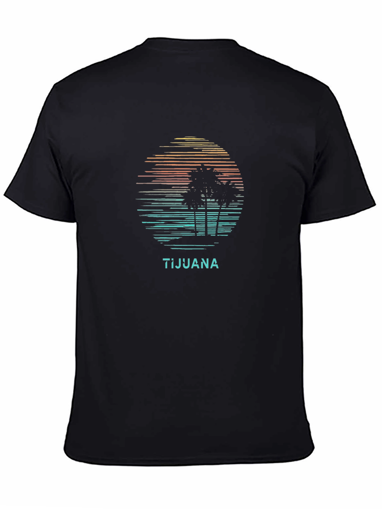 Tijuana Sunset Palm Tree Graphic Tee
