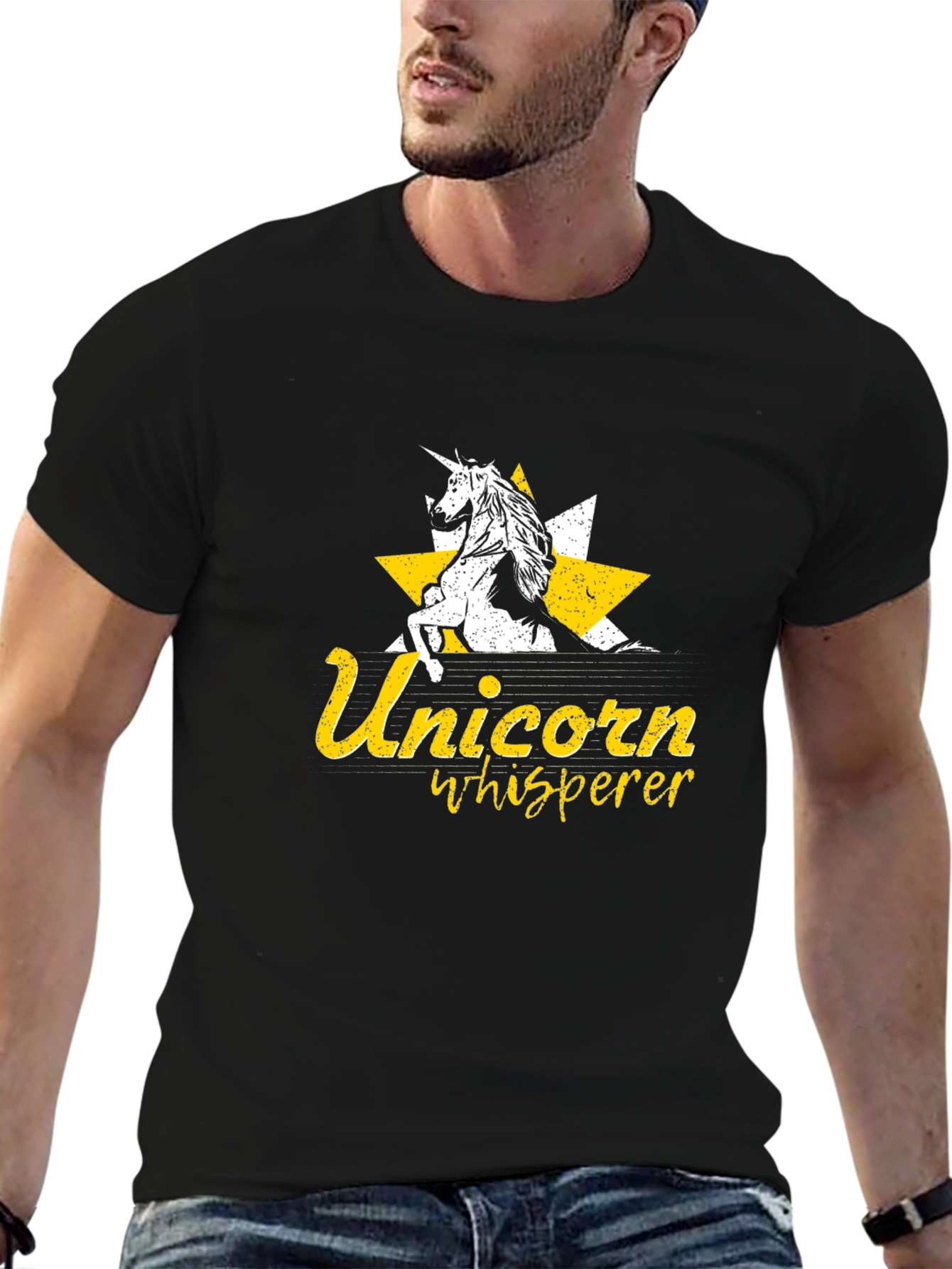 Unicorn Whisperer Black Graphic Tee