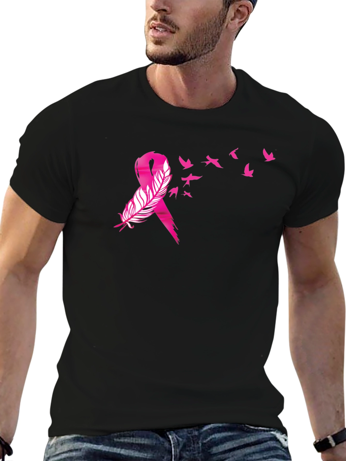 Breast Cancer Awareness Ribbon Bird T-Shirt