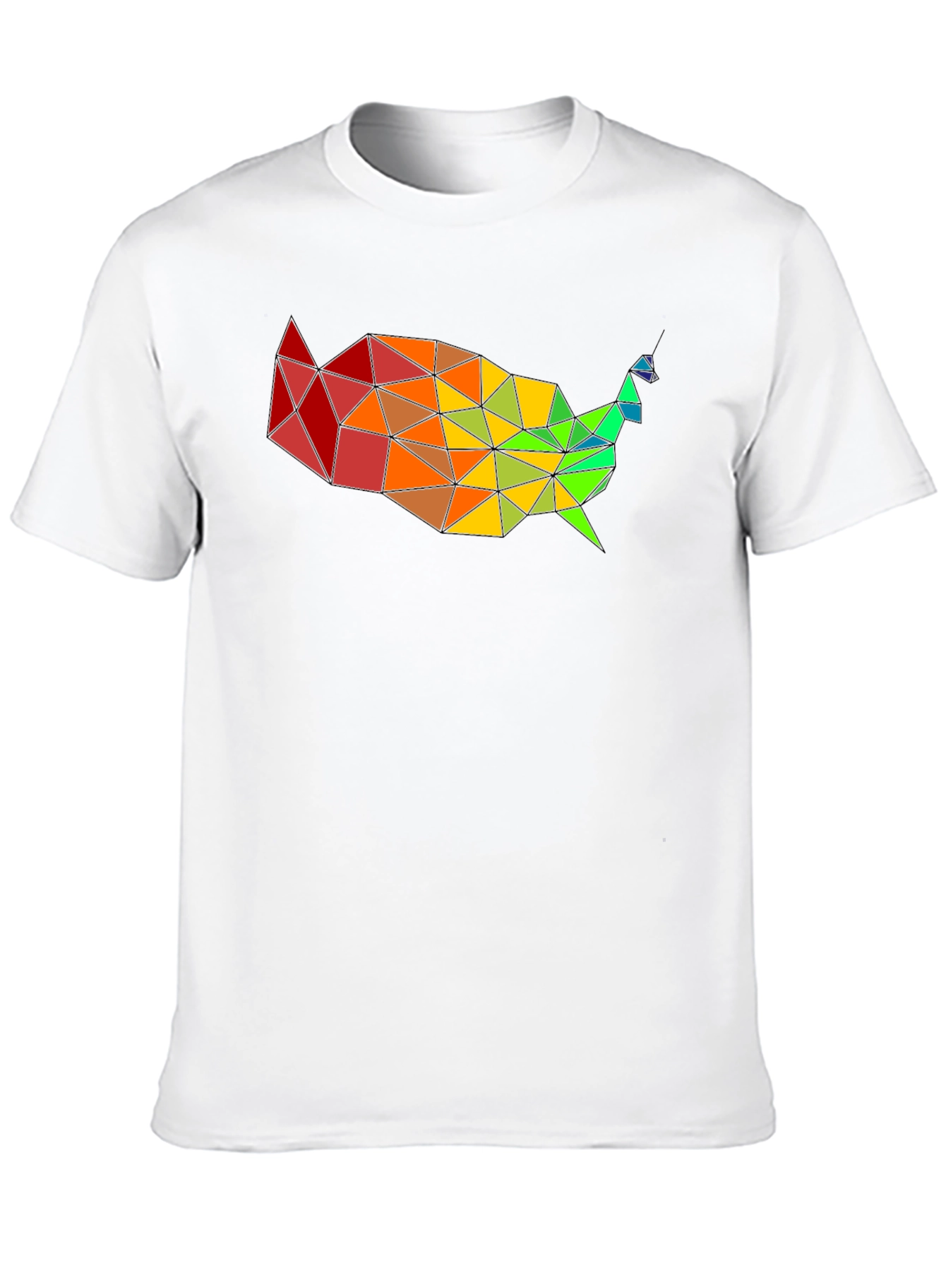 Geometric USA Map T-Shirt - Modern Design