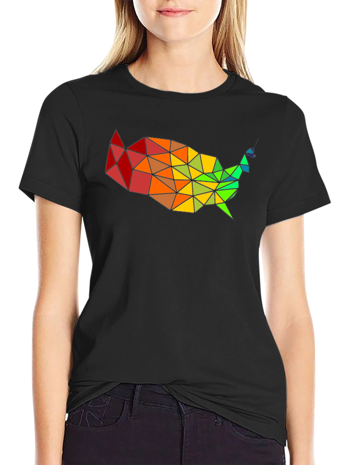 Geometric USA Map T-Shirt - Modern Design