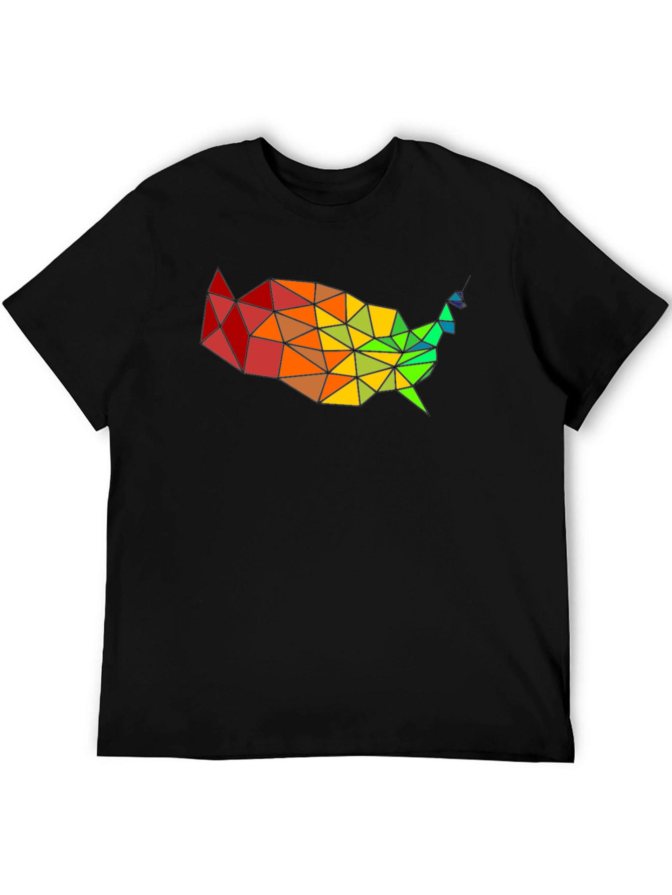 Geometric USA Map T-Shirt - Modern Design