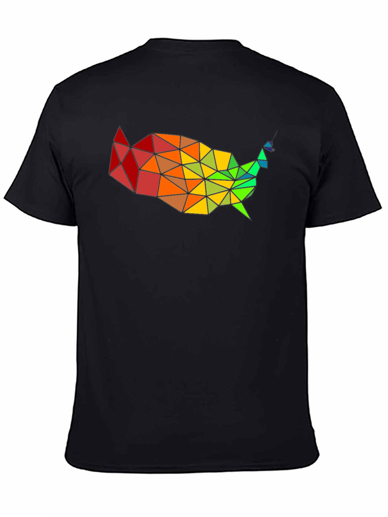 Geometric USA Map T-Shirt - Modern Design