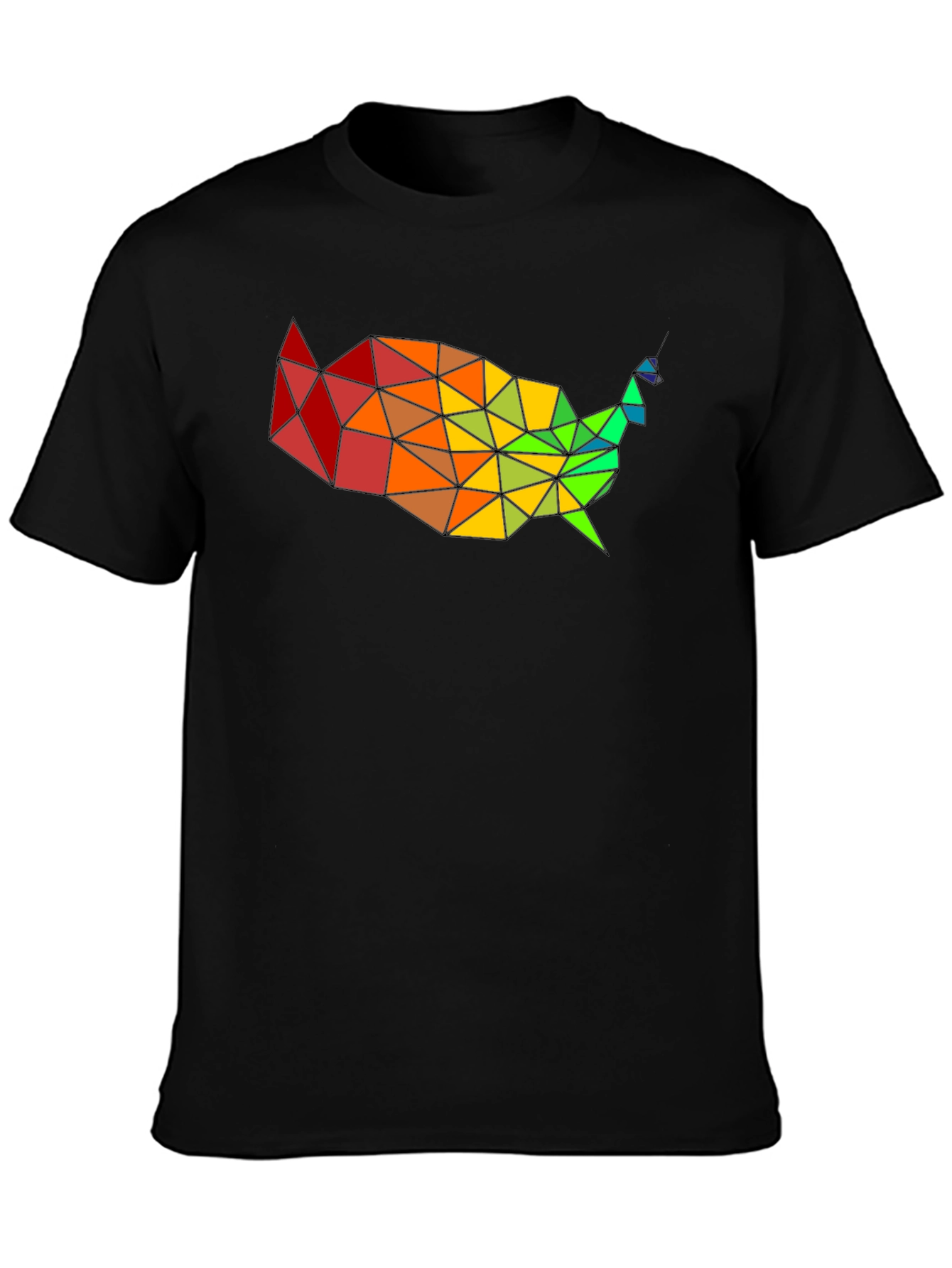 Geometric USA Map T-Shirt - Modern Design