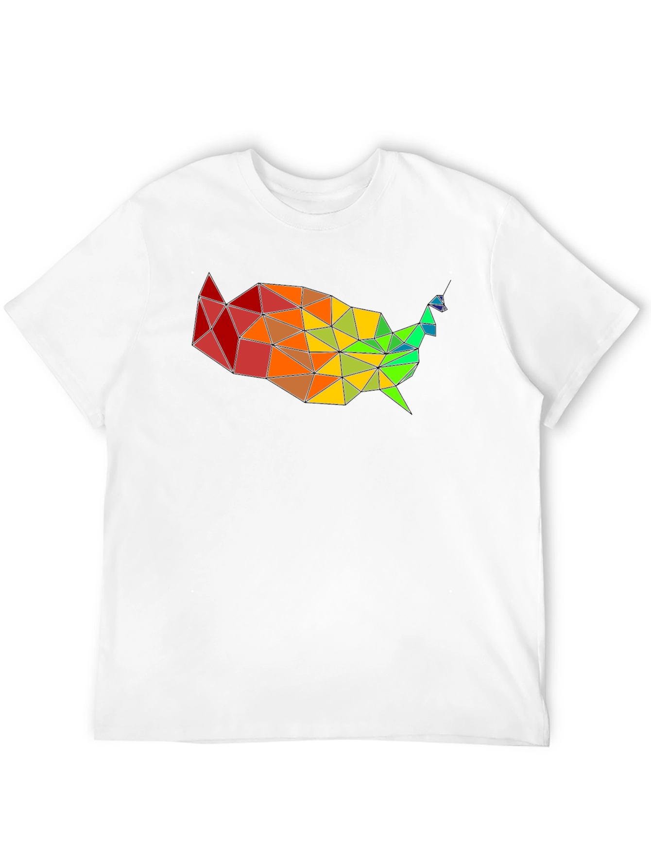 Geometric USA Map T-Shirt - Modern Design