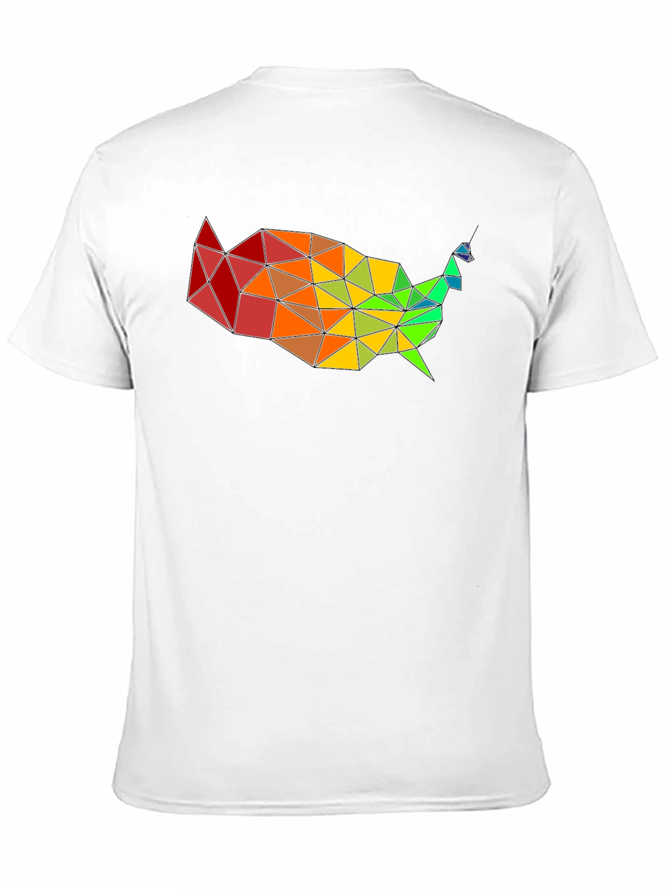 Geometric USA Map T-Shirt - Modern Design