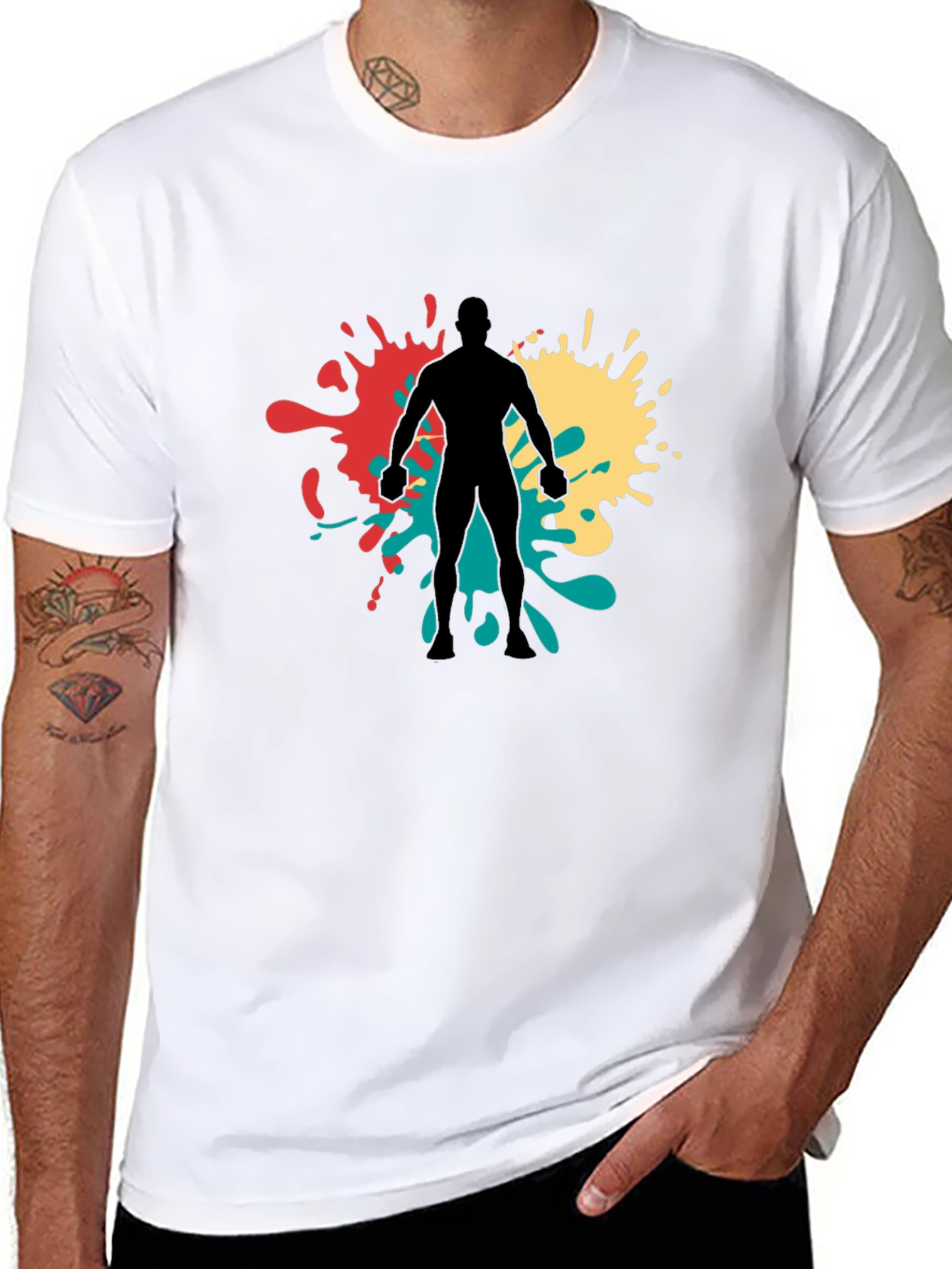 Abstract Ink Splatter Graphic Tee