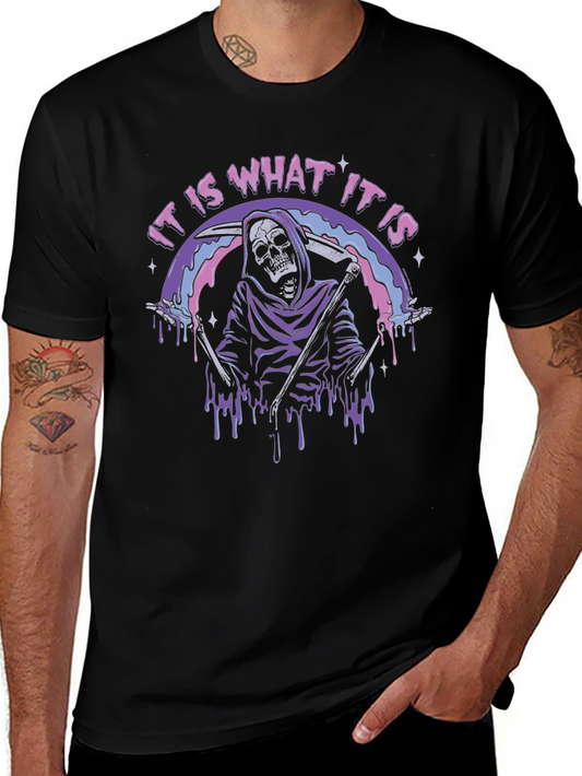 Grim Reaper Graphic Tee - It Is What It Is - Unisex T-Shirt