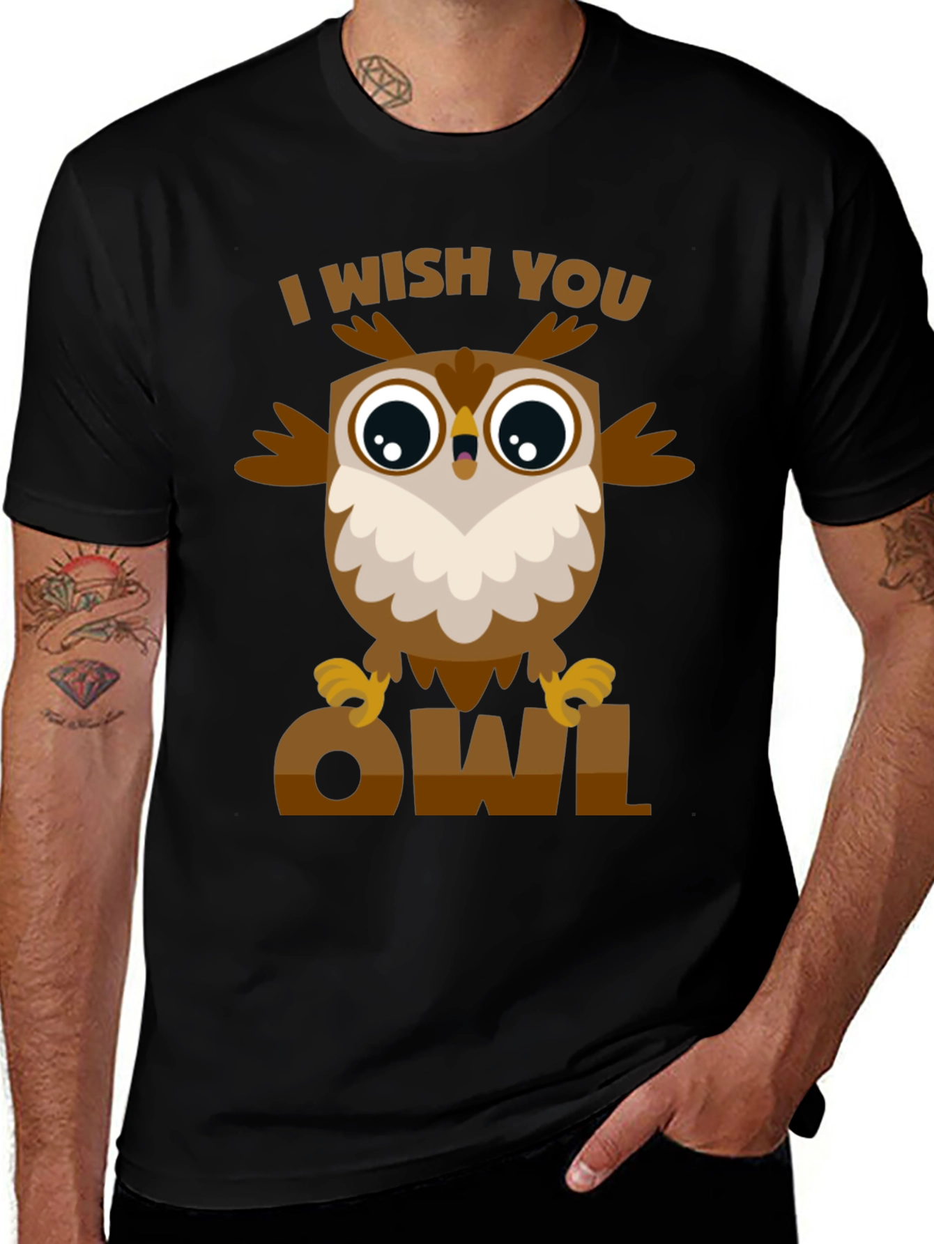 I Wish You Owl T-Shirt - Fun Graphic Tee