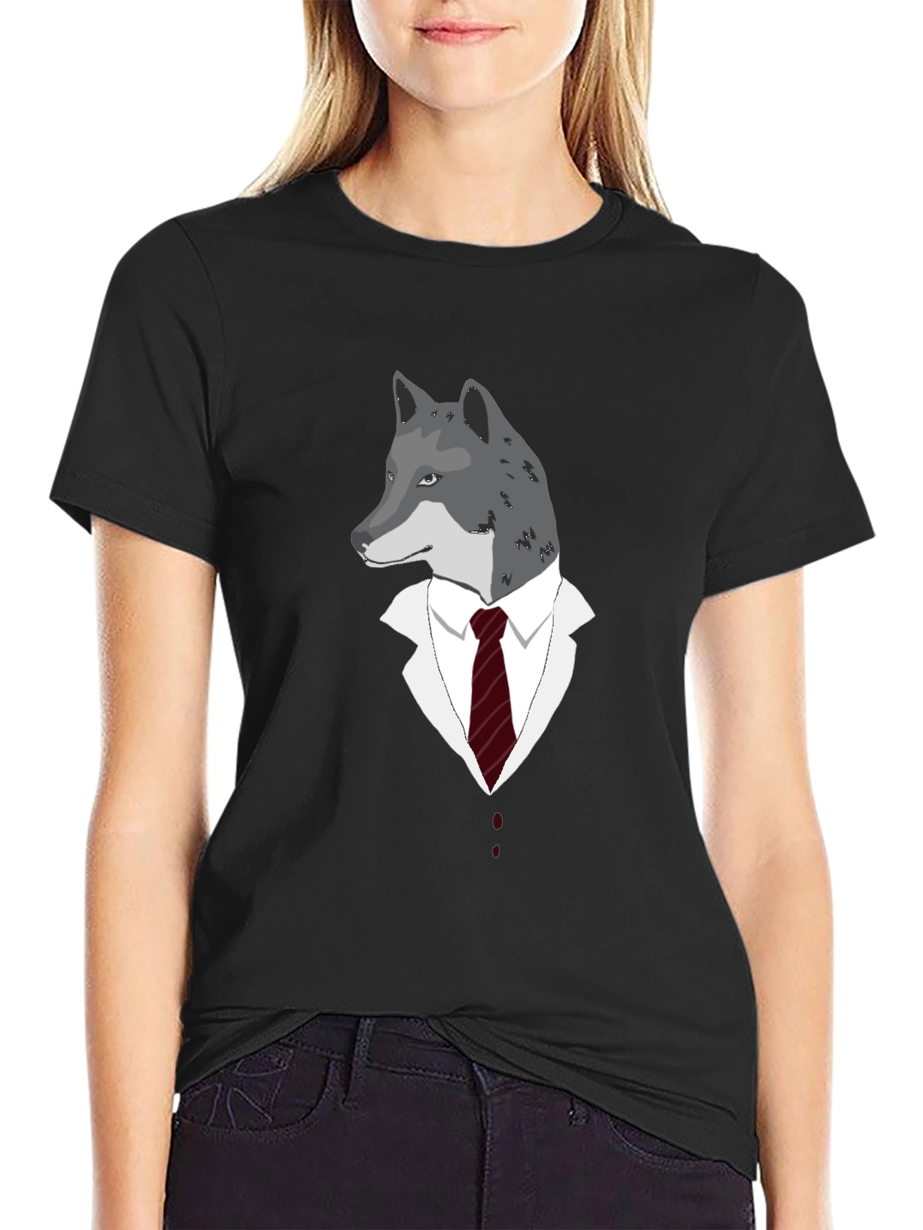 Wolf in Suit Graphic Tee - Unique Style