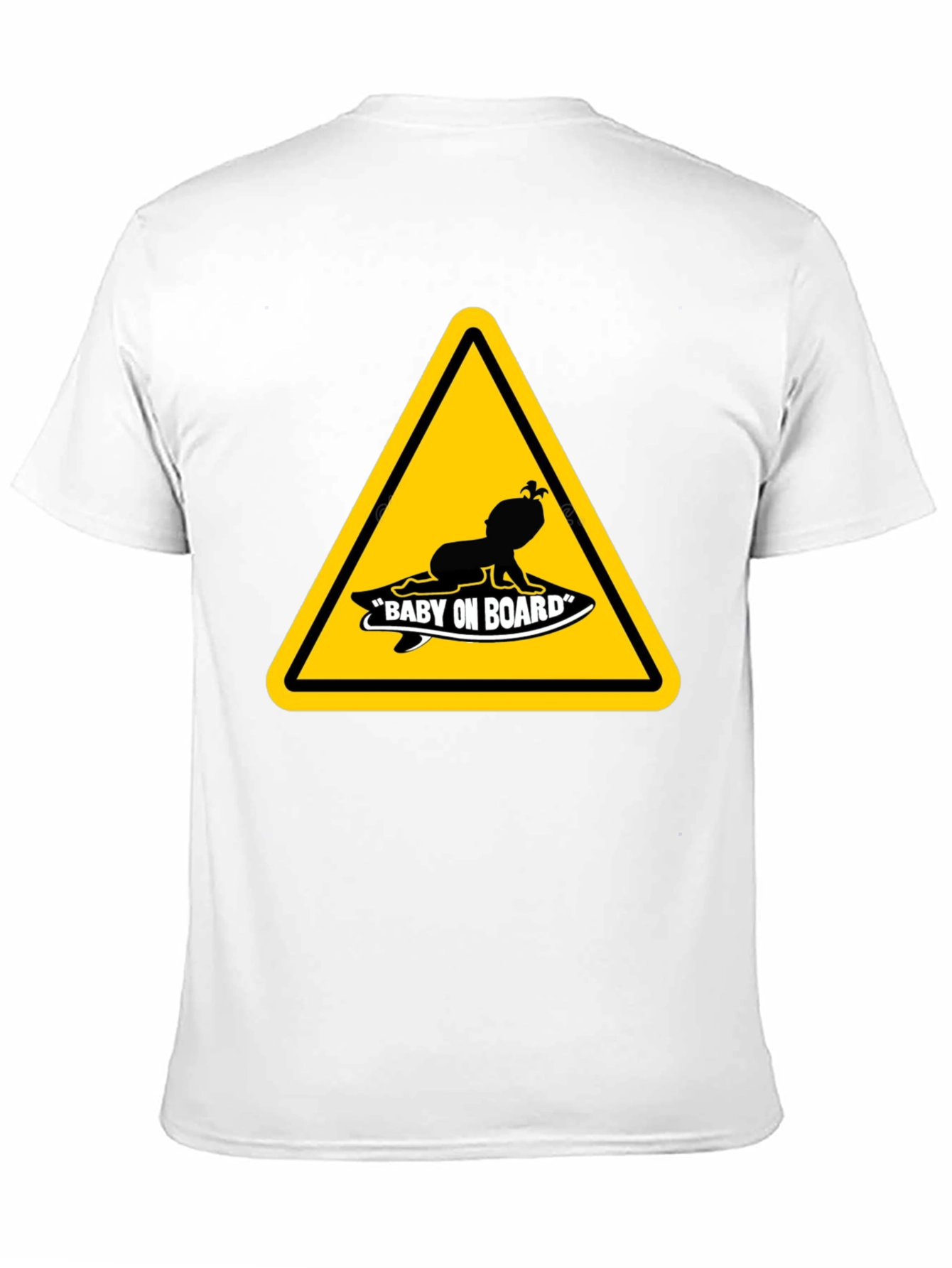 Baby on Board Warning Sign Black T-Shirt