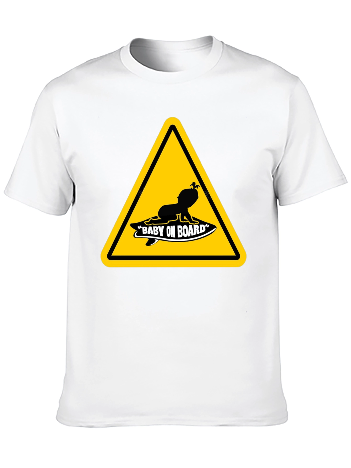 Baby on Board Warning Sign Black T-Shirt