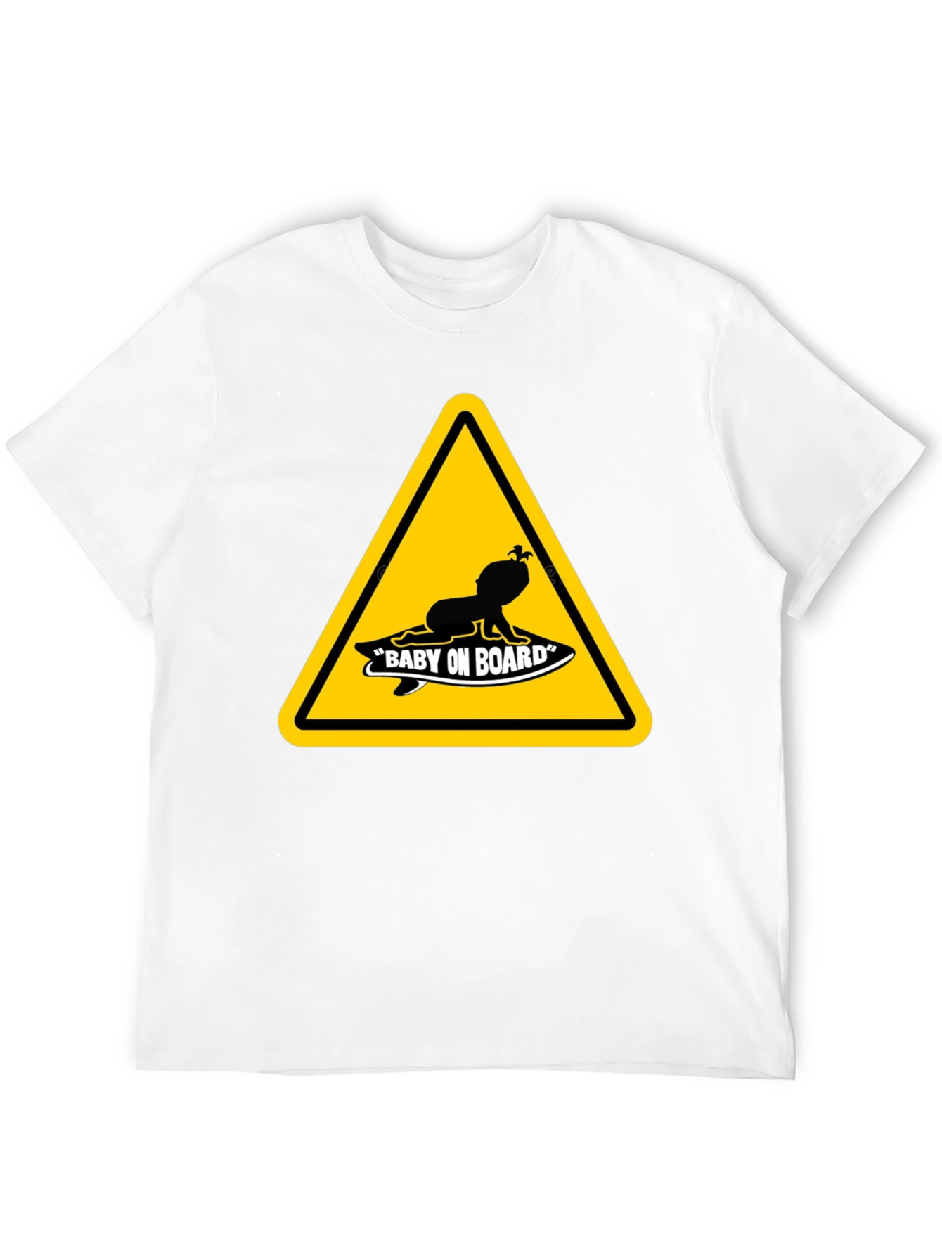 Baby on Board Warning Sign Black T-Shirt
