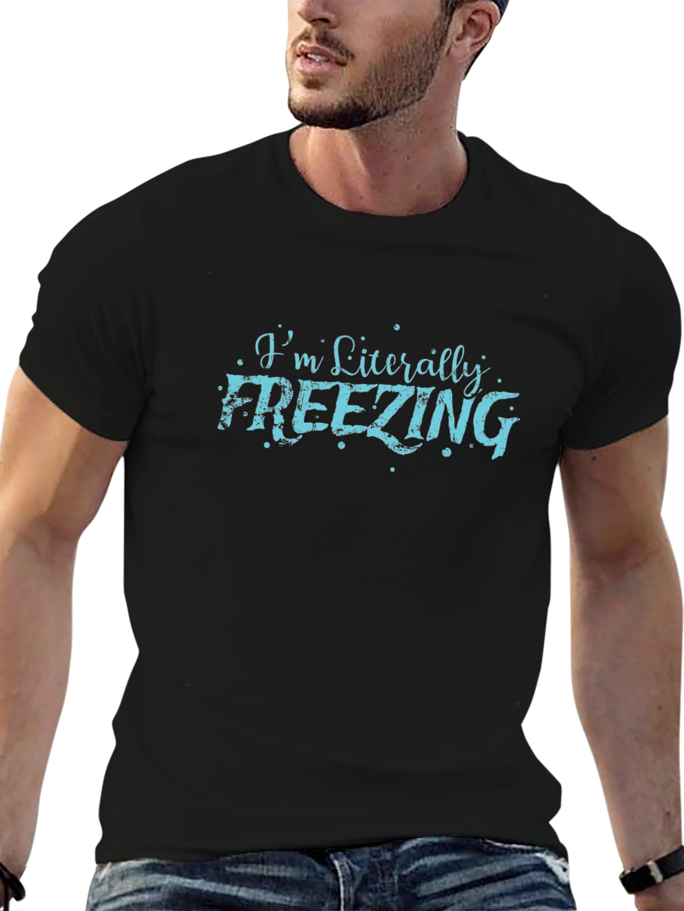 Im Literally Freezing Mens Black T-Shirt