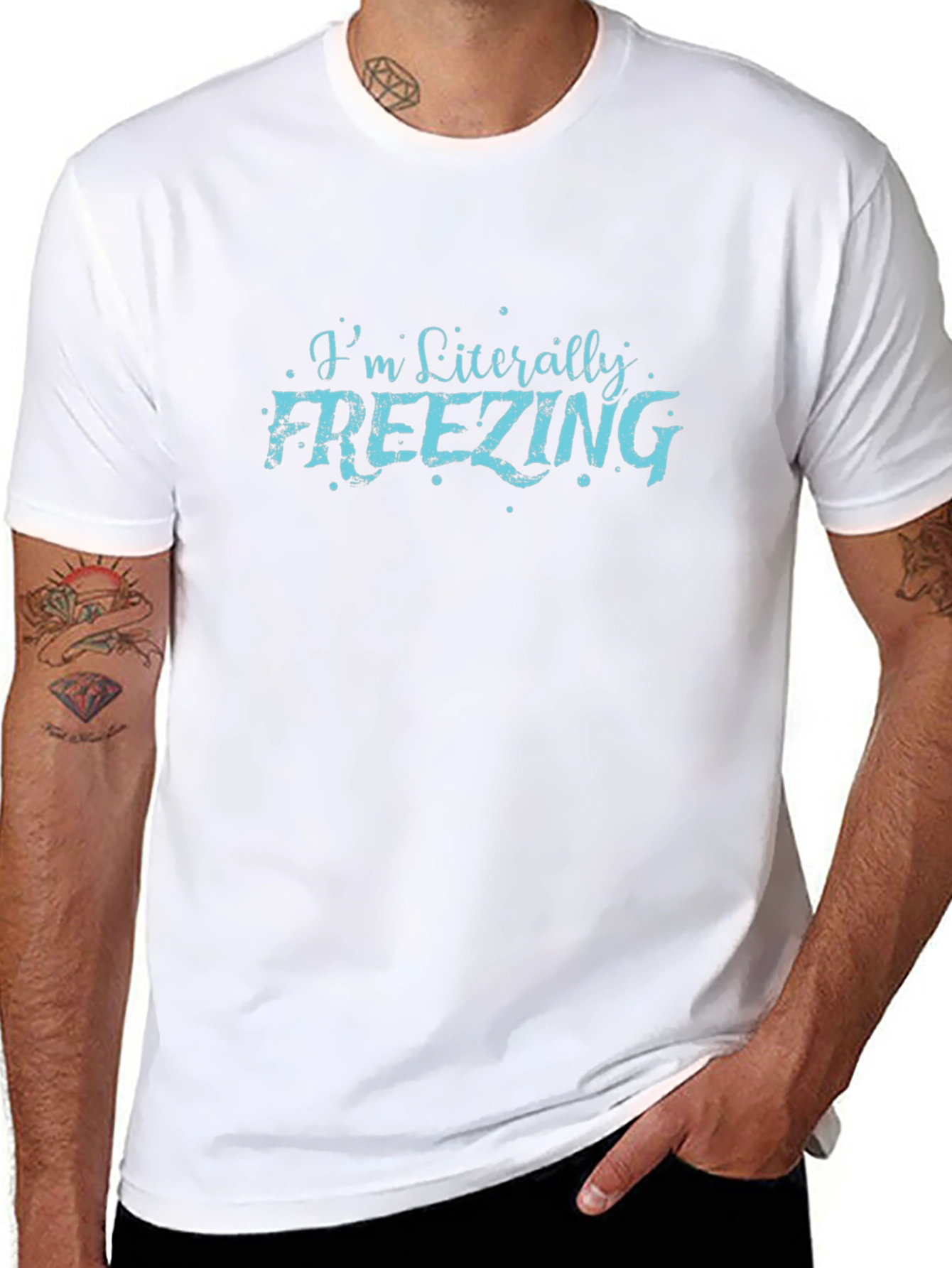 Im Literally Freezing Mens Black T-Shirt
