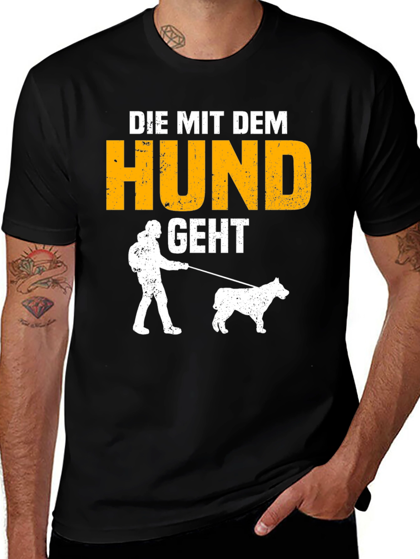 Dog Walker T-Shirt: Die Mit Dem Hund Geht