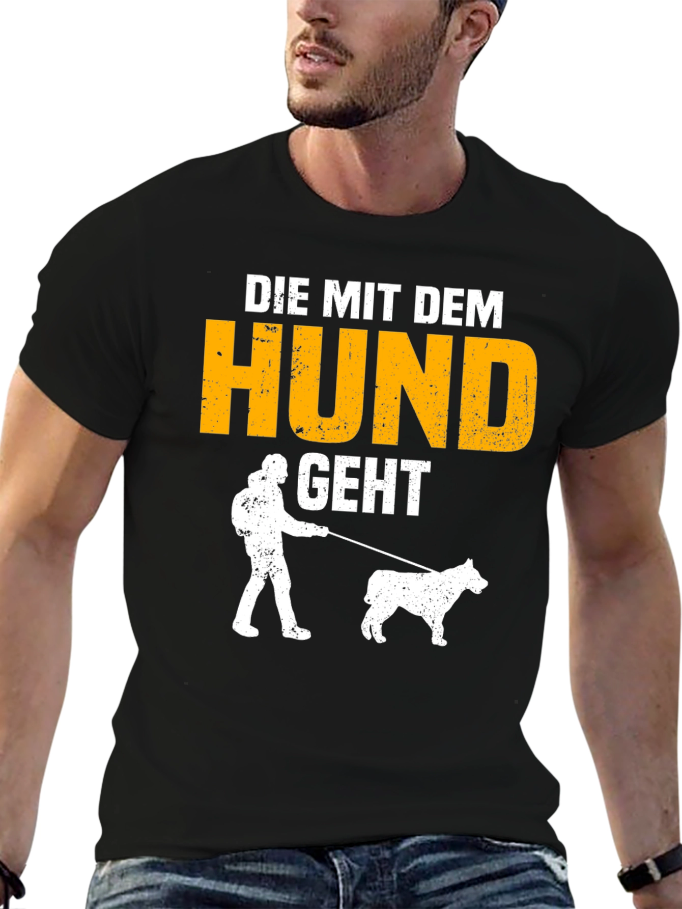 Dog Walker T-Shirt: Die Mit Dem Hund Geht
