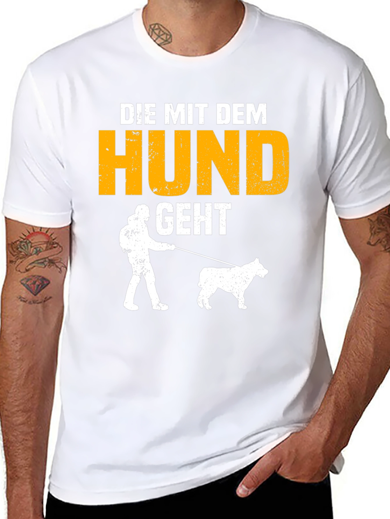 Dog Walker T-Shirt: Die Mit Dem Hund Geht