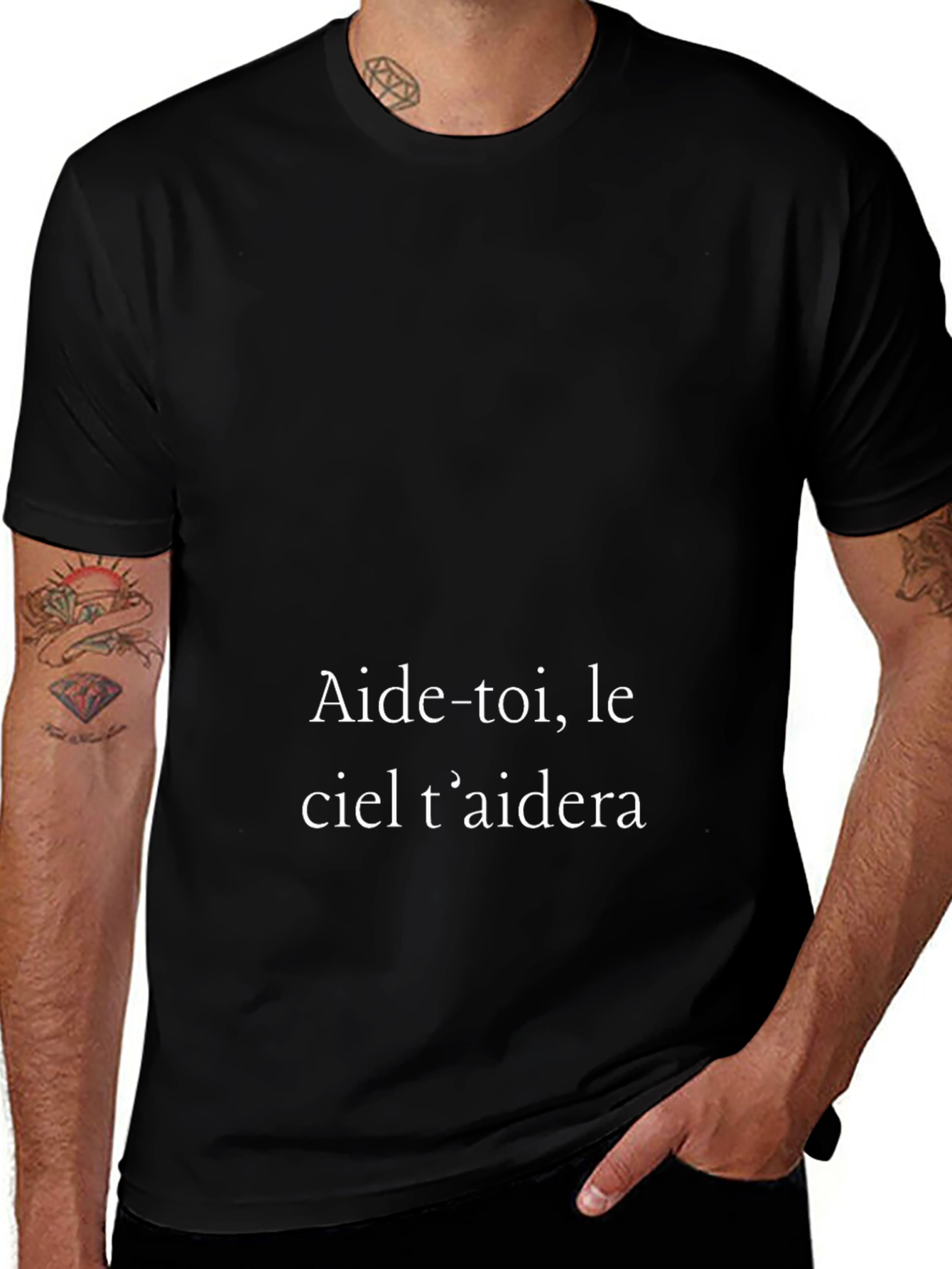 Aide-toi le ciel taidera Black T-Shirt