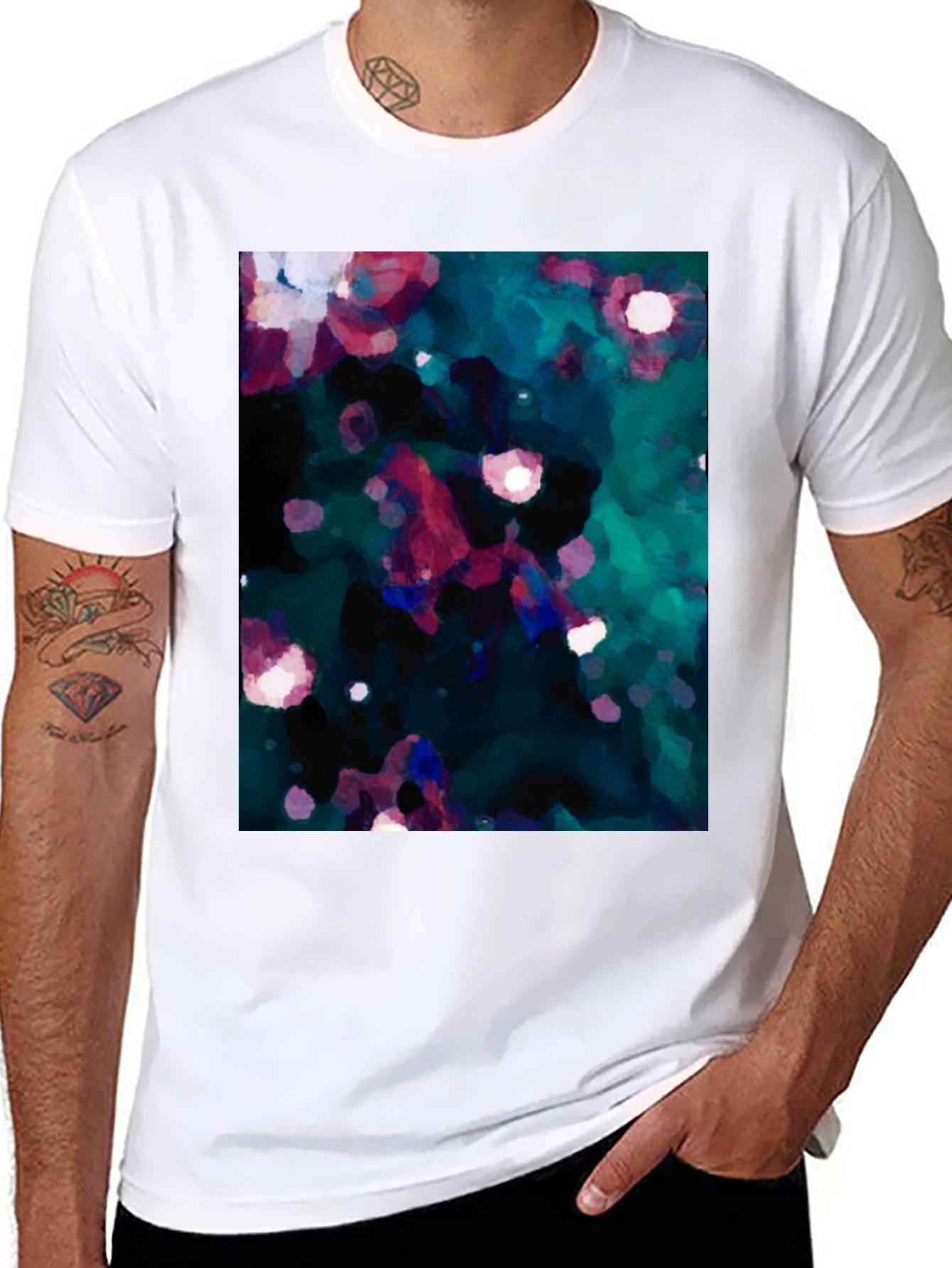 Abstract Floral Graphic Print T-Shirt