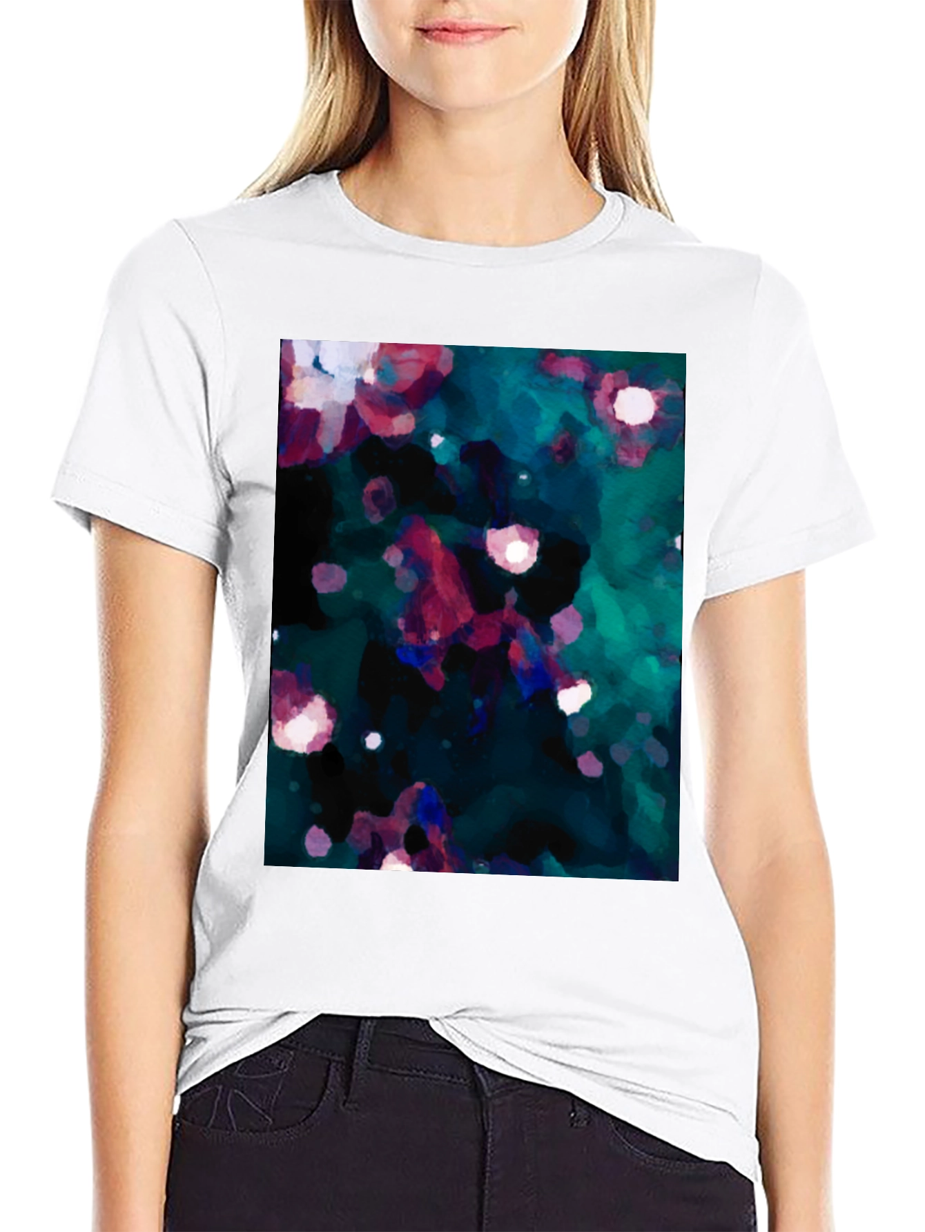 Abstract Floral Graphic Print T-Shirt