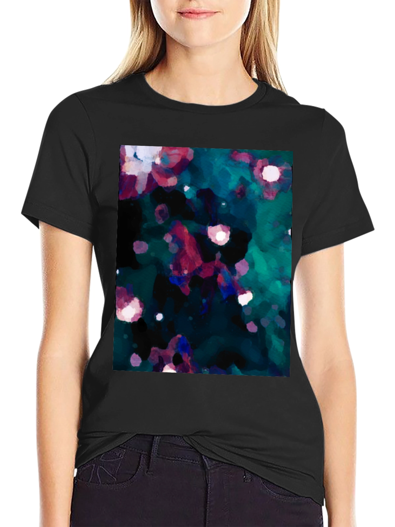 Abstract Floral Graphic Print T-Shirt