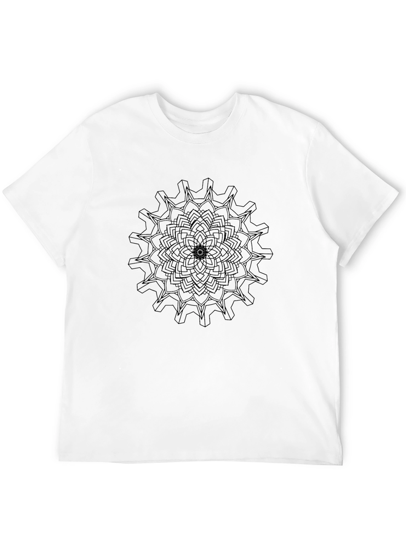 Gear Mandala Black Graphic Tee - Modern Streetwear