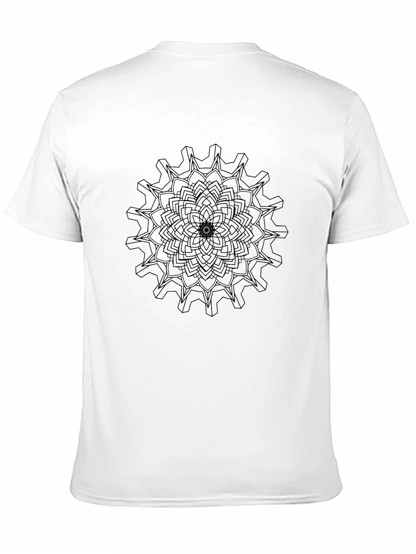 Gear Mandala Black Graphic Tee - Modern Streetwear