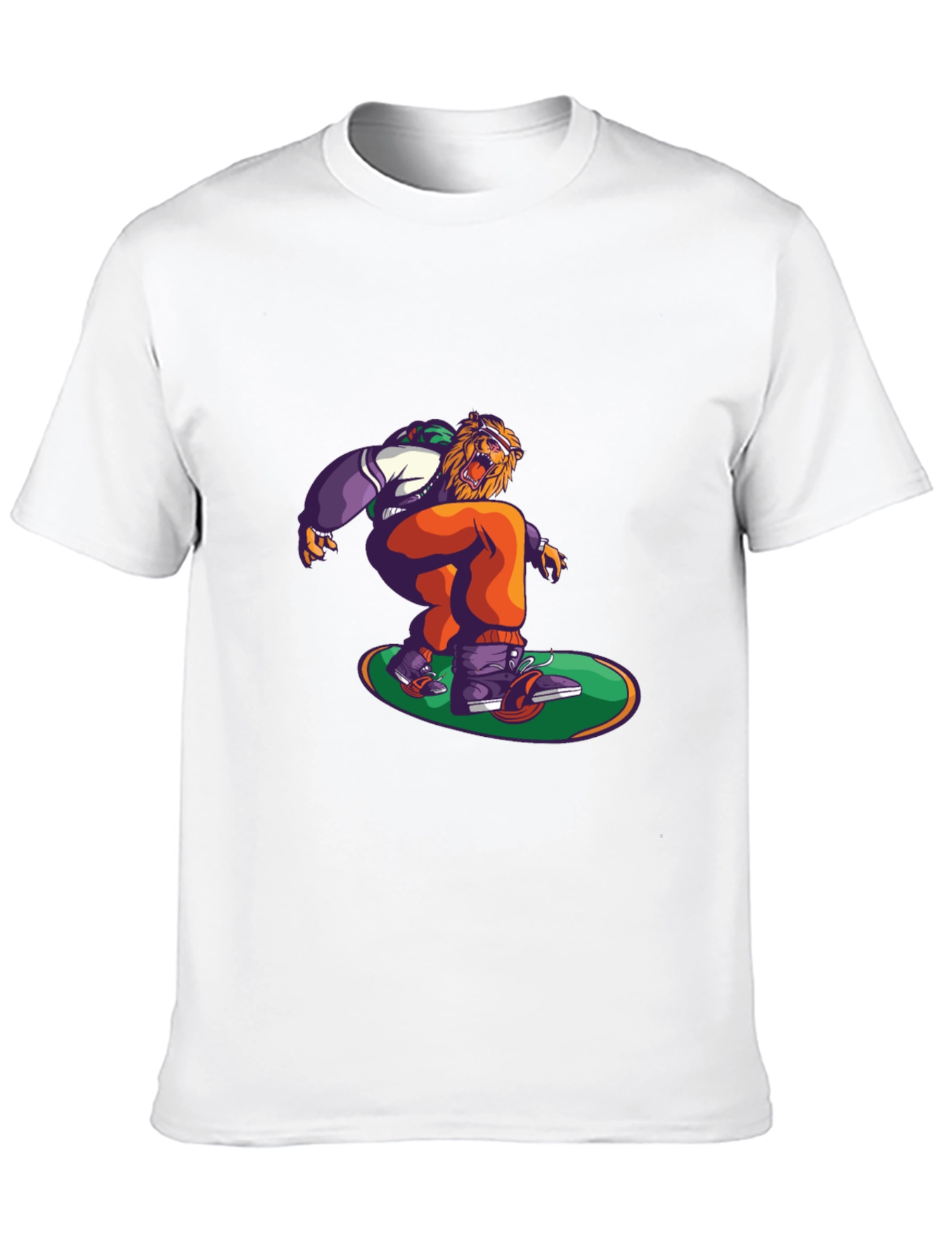 Lion Skateboarder Graphic T-Shirt