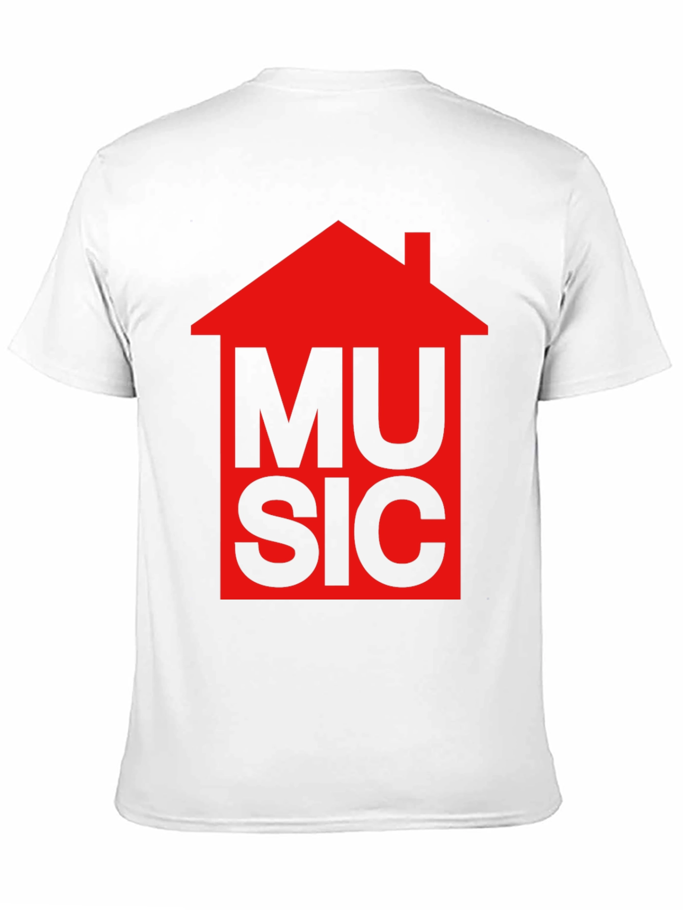 House Music Graphic T-Shirt - Red Design