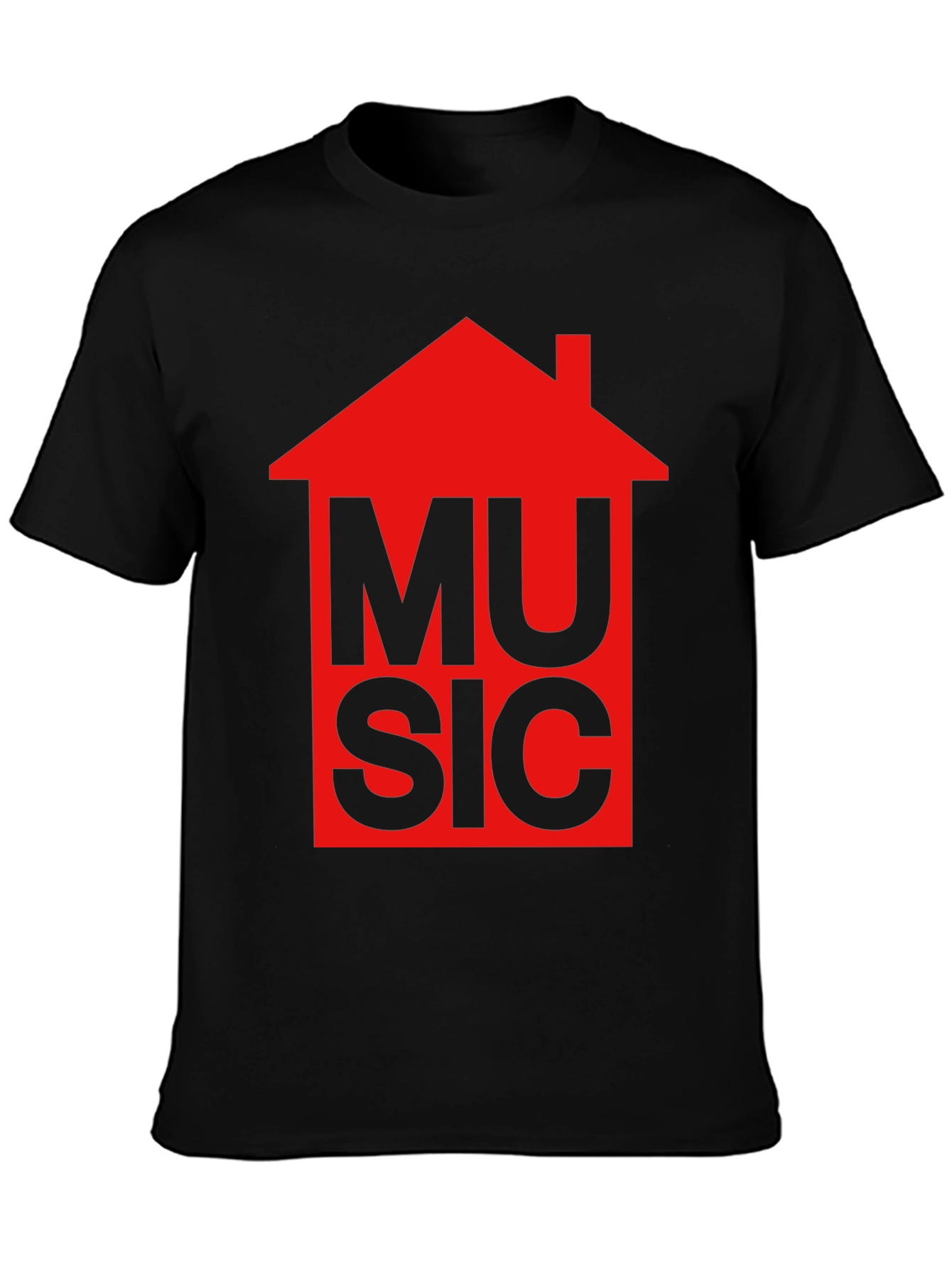House Music Graphic T-Shirt - Red Design