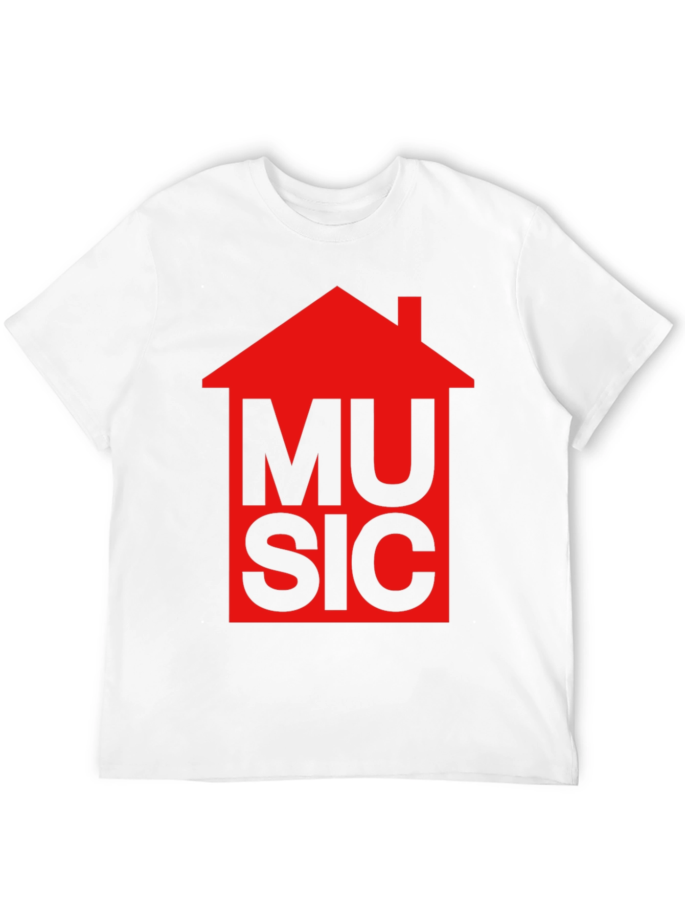 House Music Graphic T-Shirt - Red Design