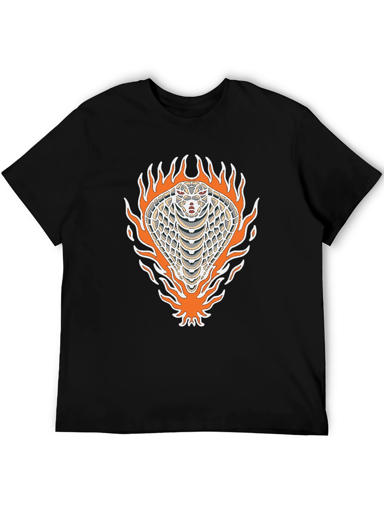 Black Tee with Cobra Graphic