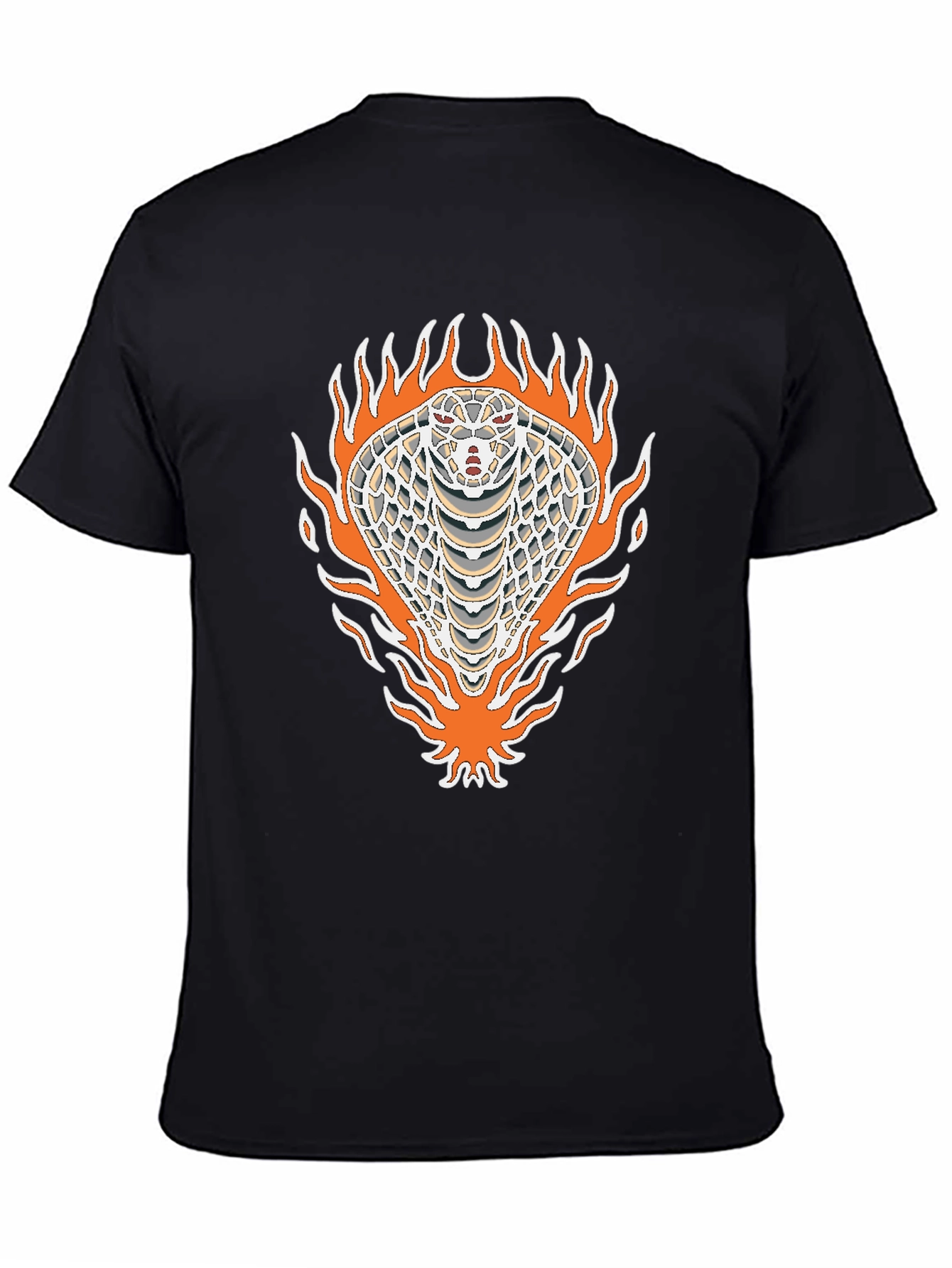 Black Tee with Cobra Graphic
