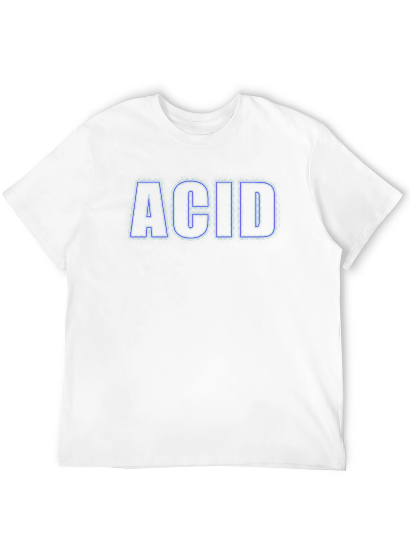 ACID T-Shirt - Black with Neon Blue Trim