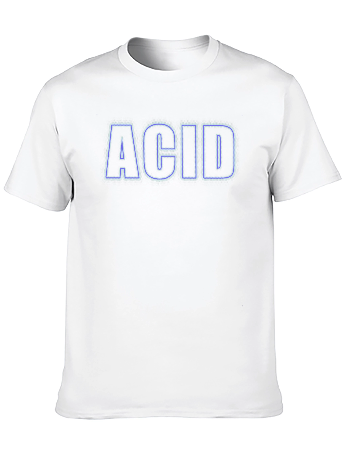 ACID T-Shirt - Black with Neon Blue Trim