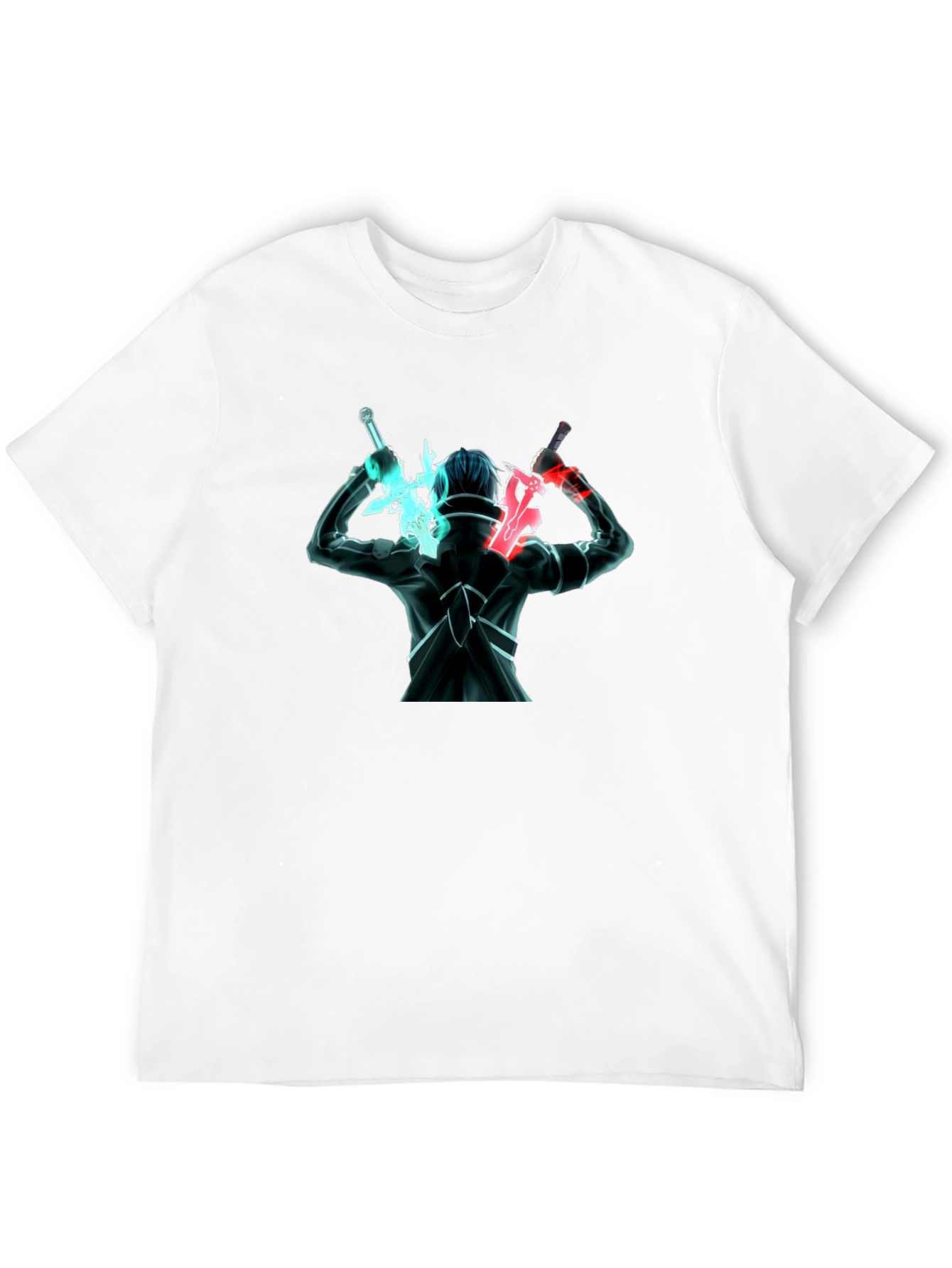 Anime Swordsman Graphic Black T-Shirt