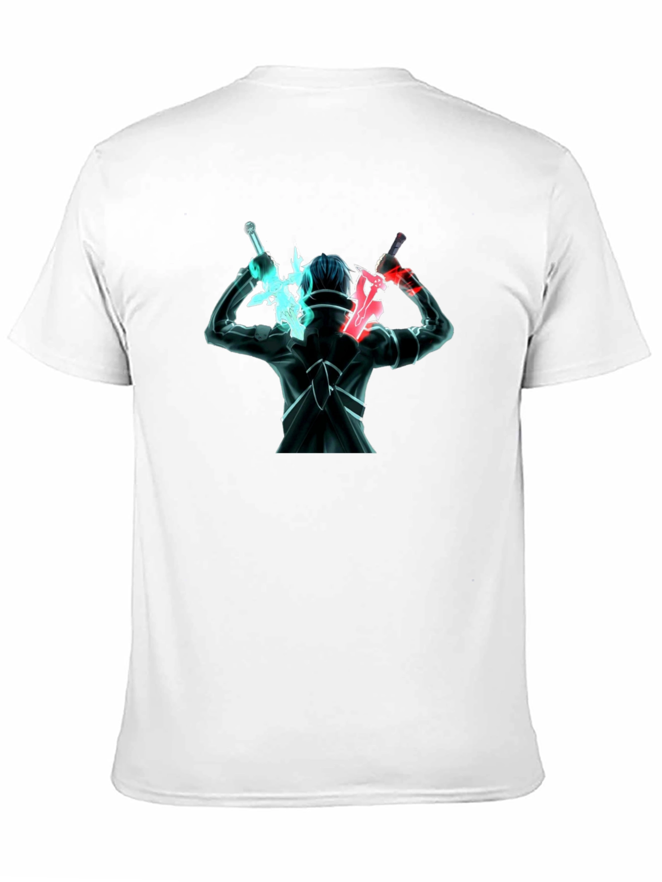 Anime Swordsman Graphic Black T-Shirt