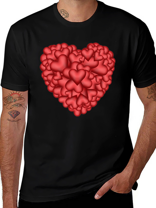 Heart of Hearts Graphic Tee - Black Casual Shirt