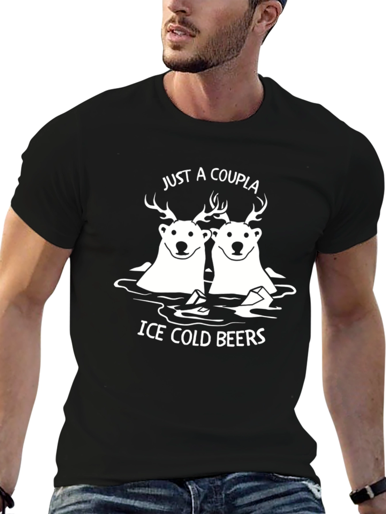 Ice Cold Beers T-Shirt Funny Couple Graphic Tee