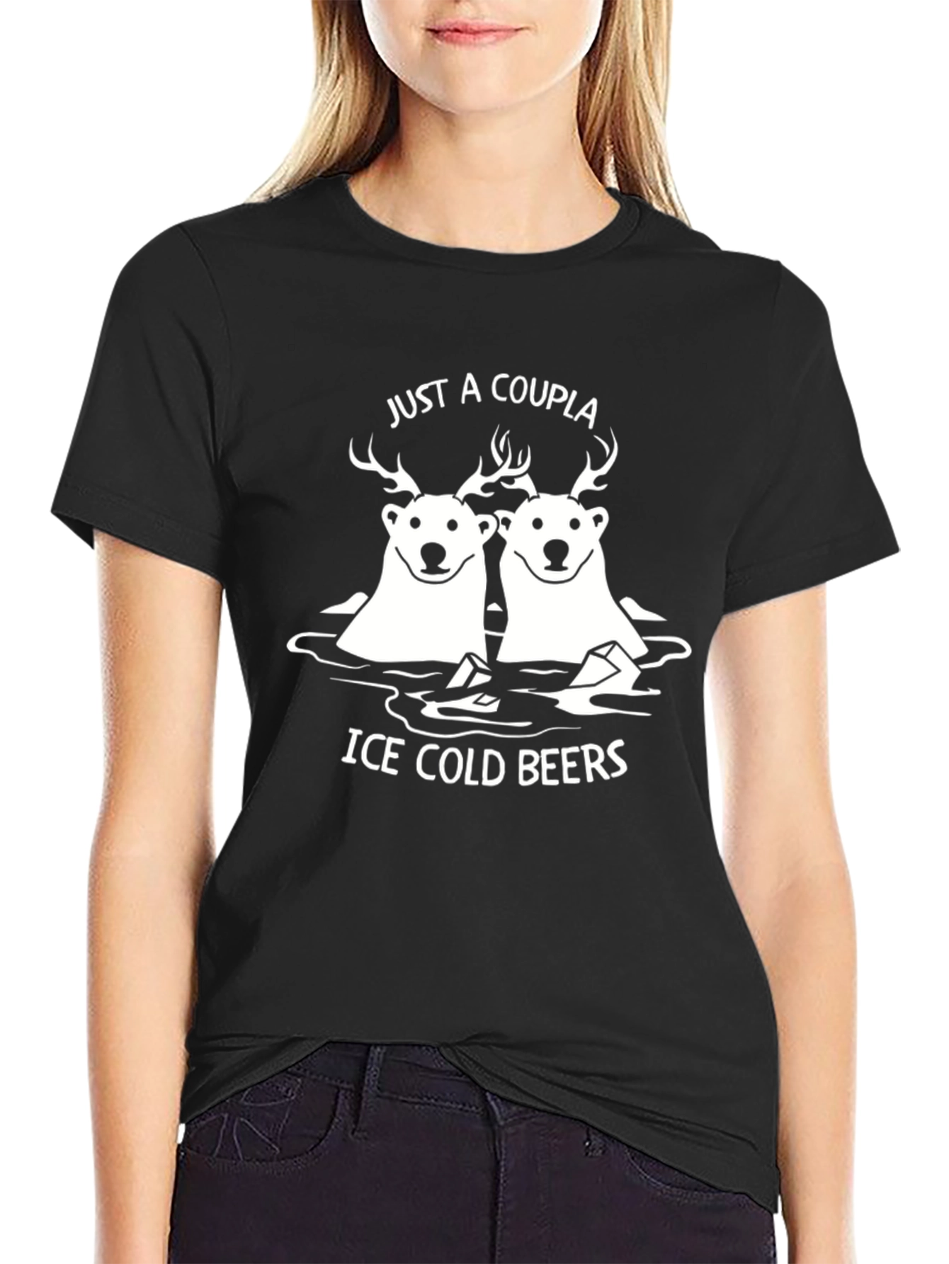 Ice Cold Beers T-Shirt Funny Couple Graphic Tee