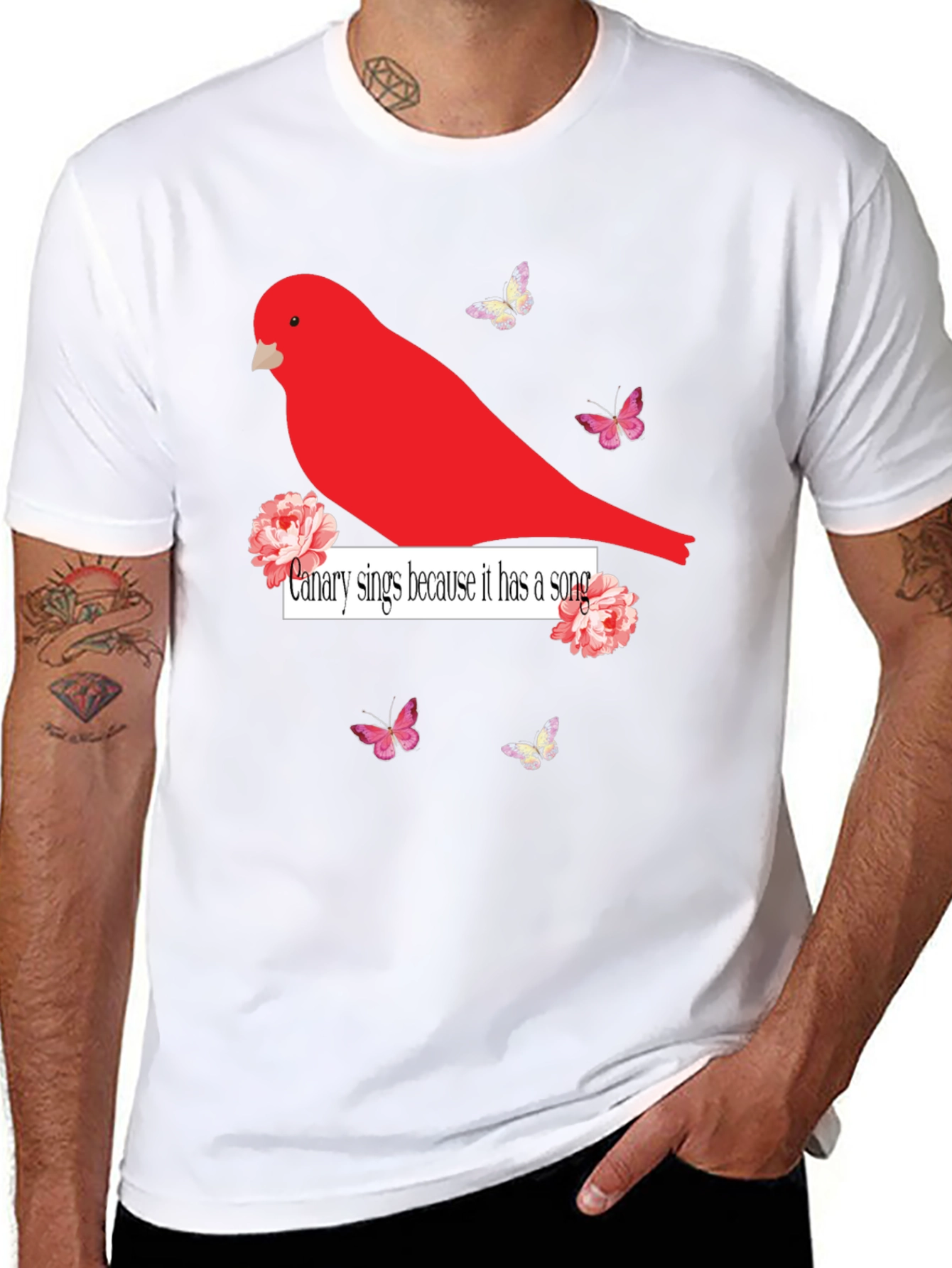 Canary Sings Graphic T-Shirt - Unique Design