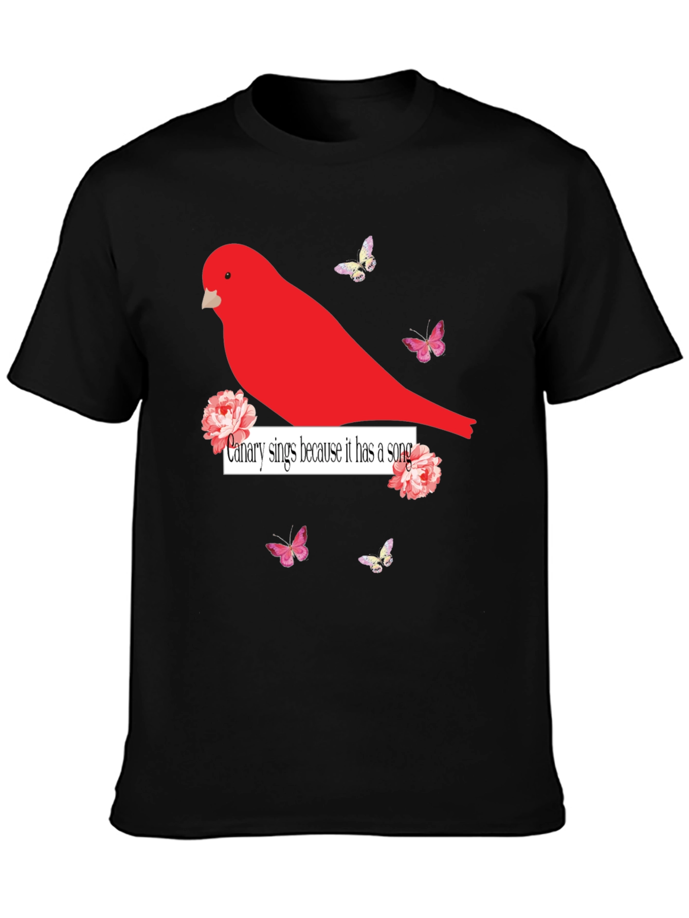 Canary Sings Graphic T-Shirt - Unique Design